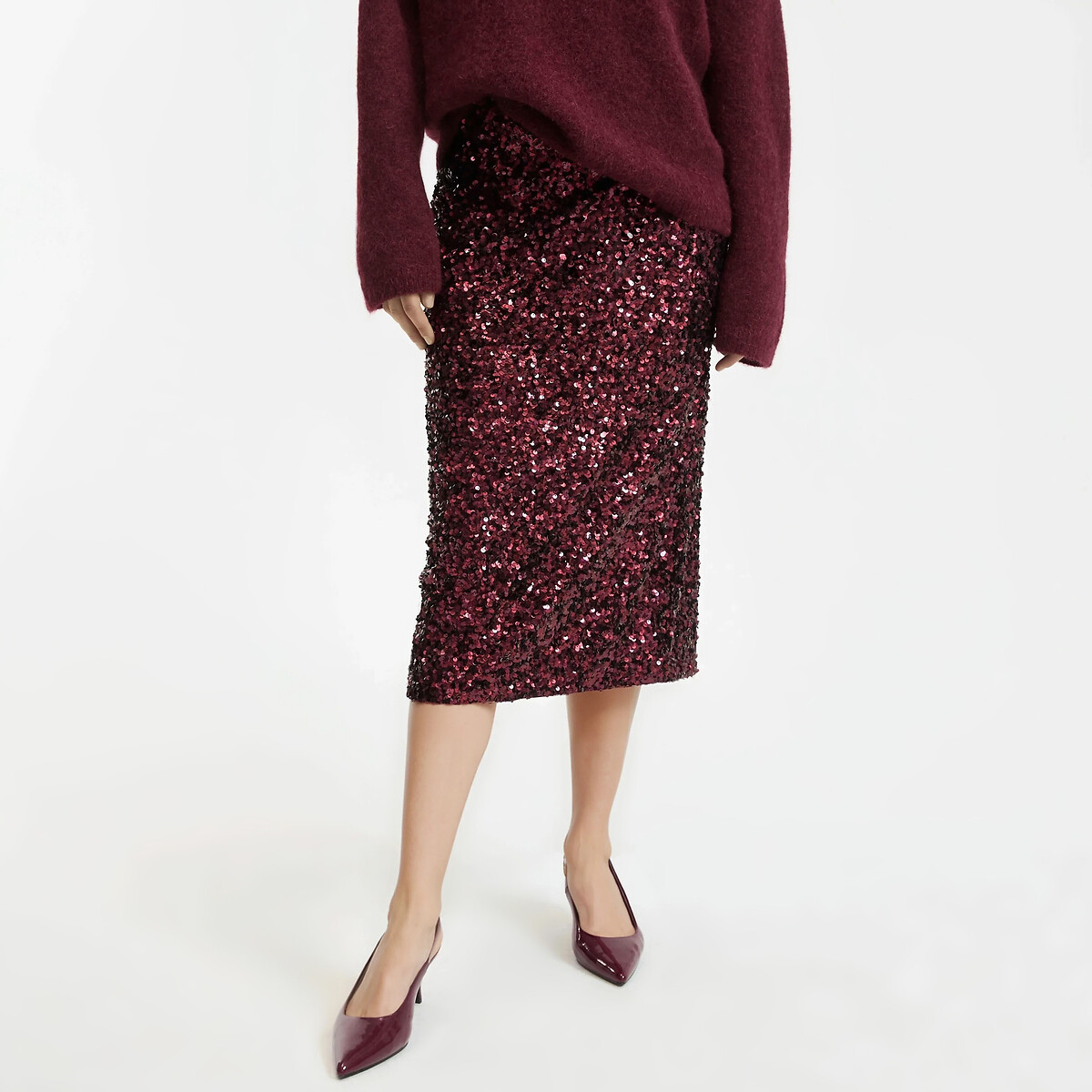Gonna Per Albero Di Natale FUHSY In Velluto Con Paillettes - 116 Cm, Colore Fucsia, Lusso - 4