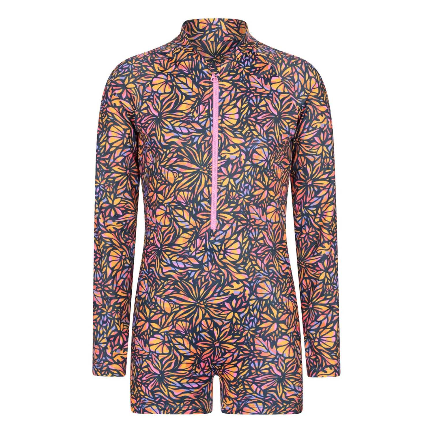 Maillot de bain anti-irritation manches longues motif fleurs style shorty MIRA, MOUNTAIN WAREHOUSE