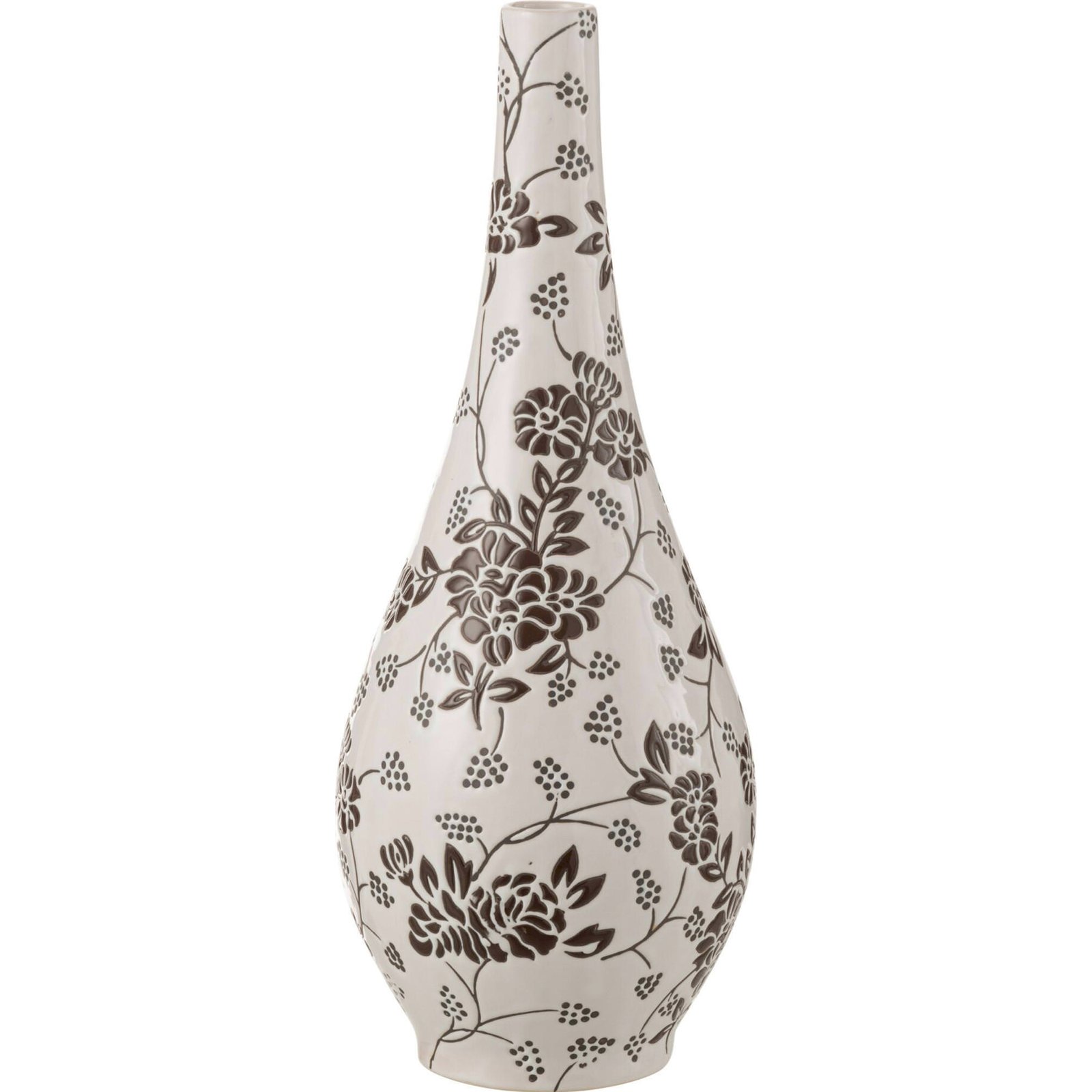 Vase poire en porcelaine à motif floral, RECOLLECTION