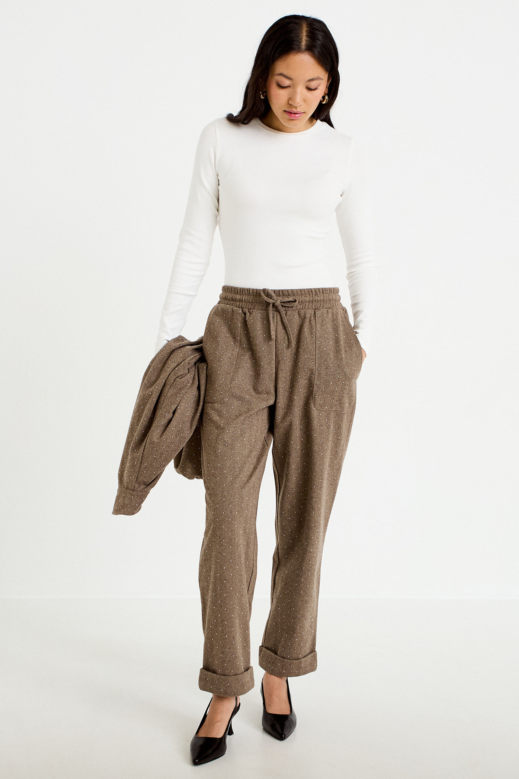 Jogging jegging en maille, CACHE CACHE