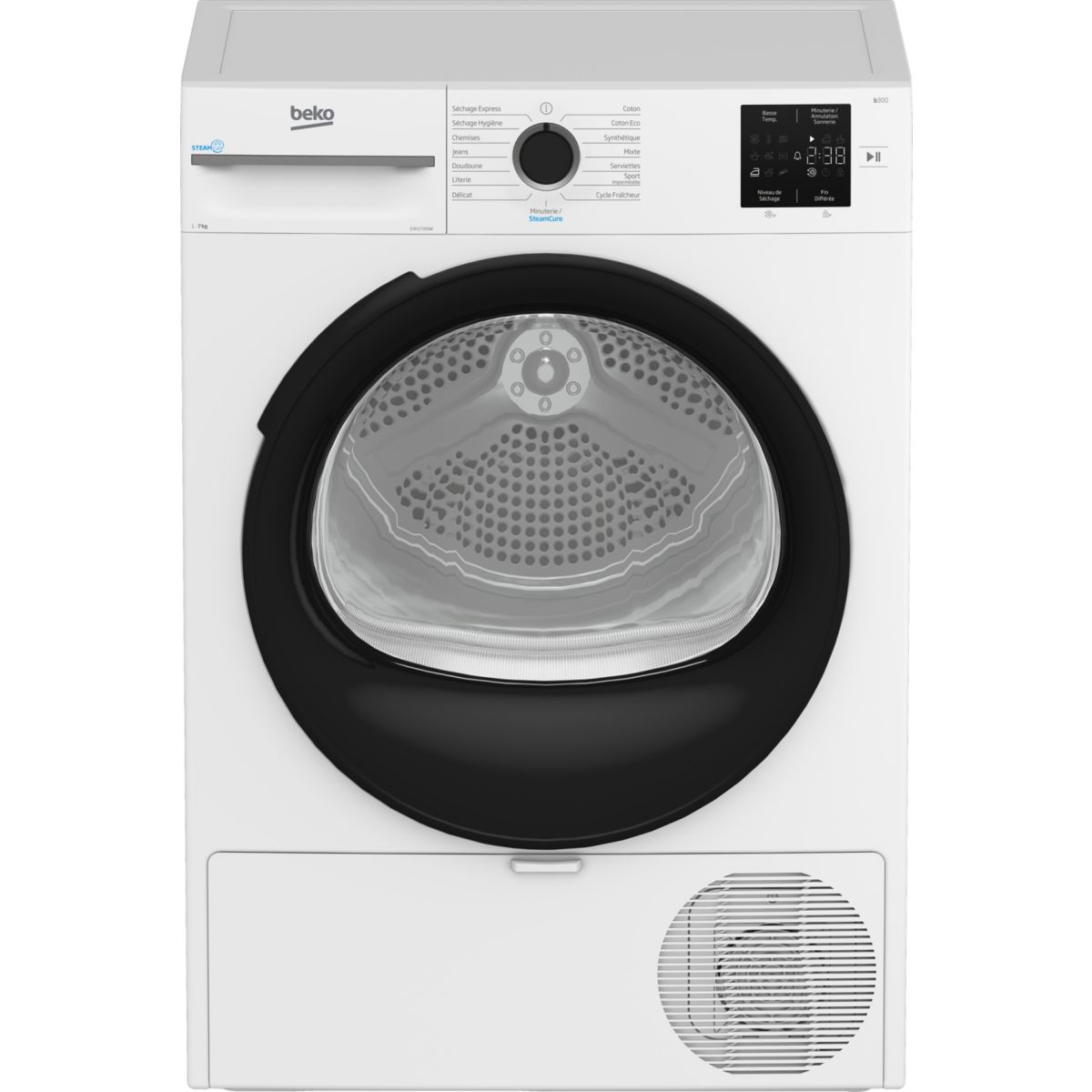 Sèche linge pompe à chaleur D3H17393W, BEKO