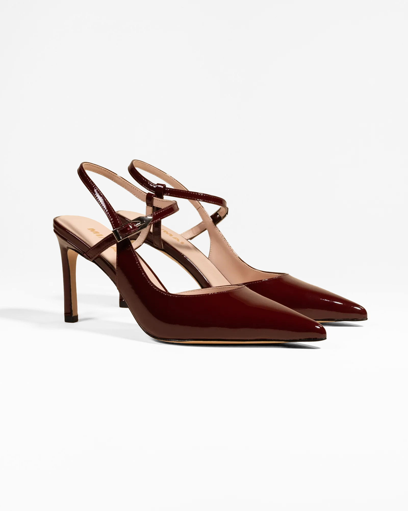 Escarpins à bride en cuir verni EMY, MI MAI