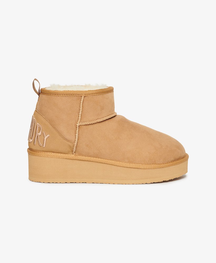 Bottes à plateforme en daim Sherpa, SUPERDRY