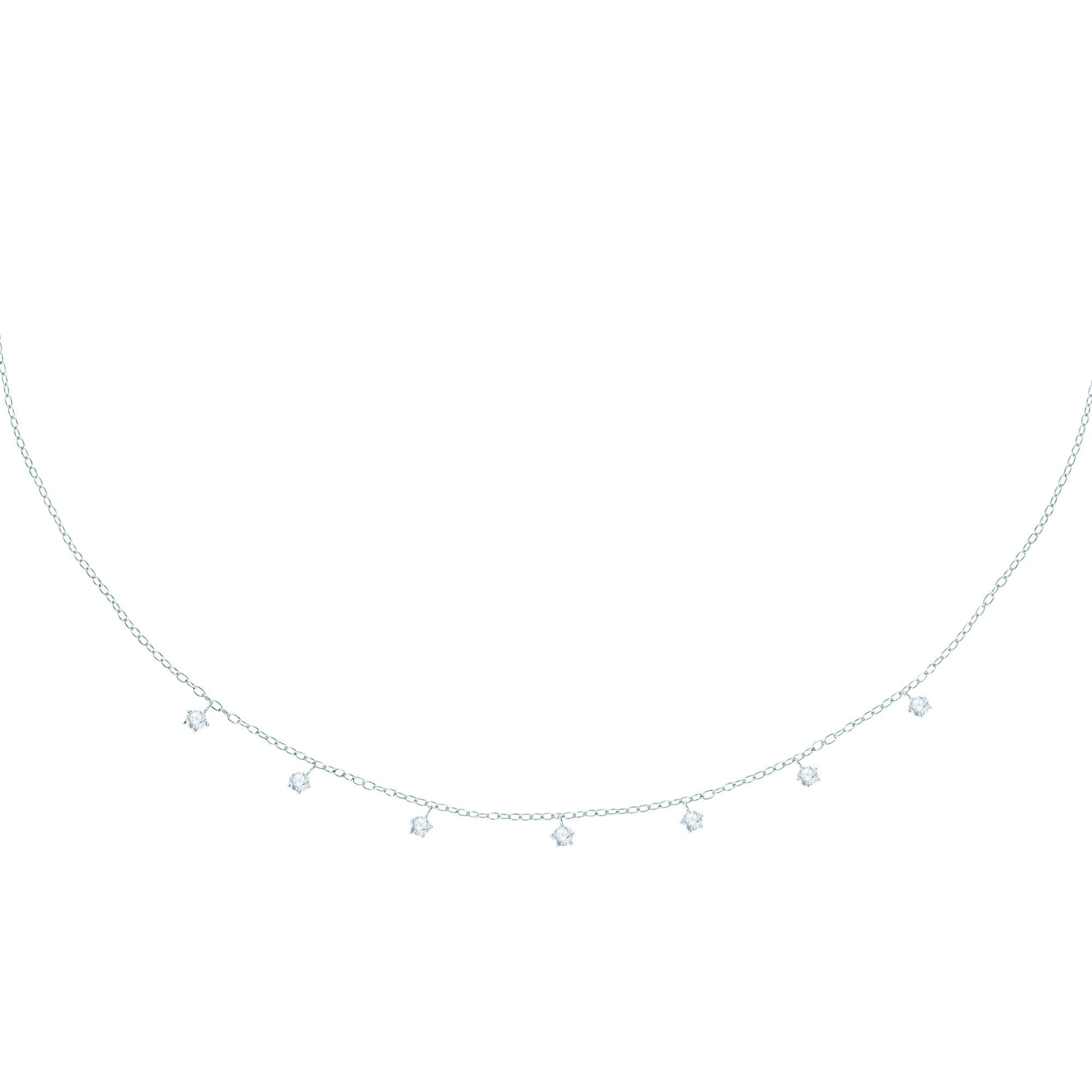 Collier en argent 925, zircons, SILVER, LA PETITE STORY
