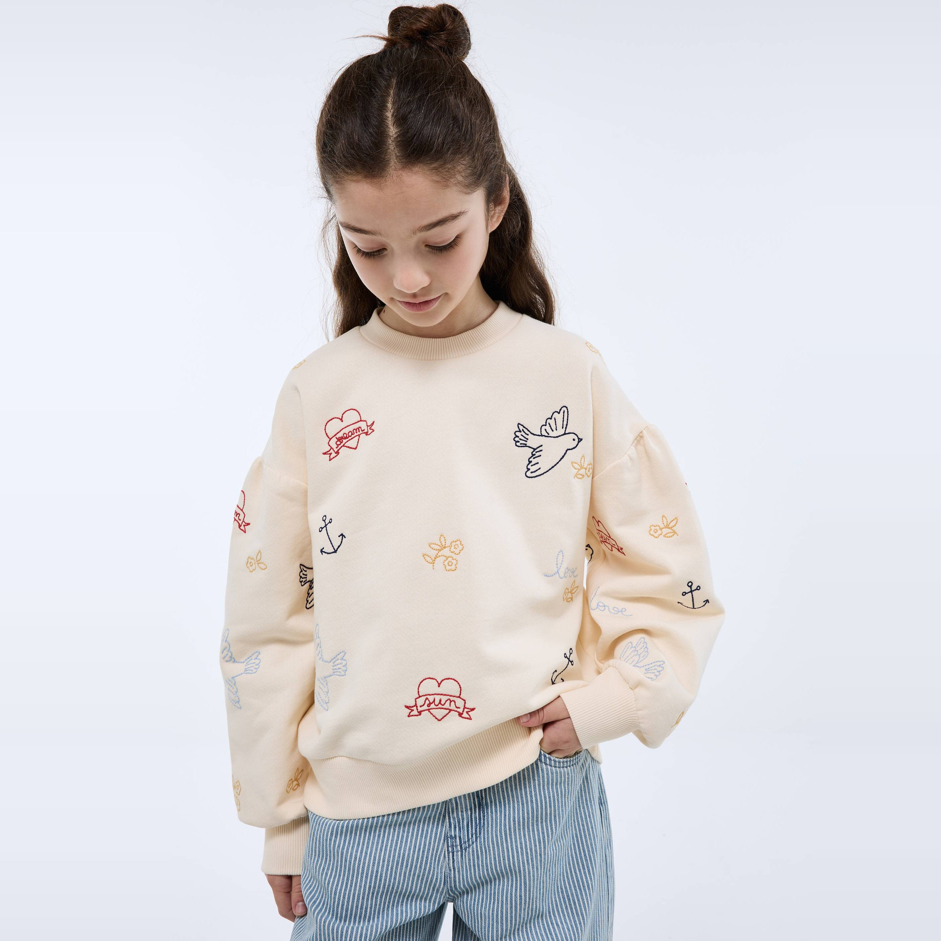 Sweat brodé, MONOPRIX