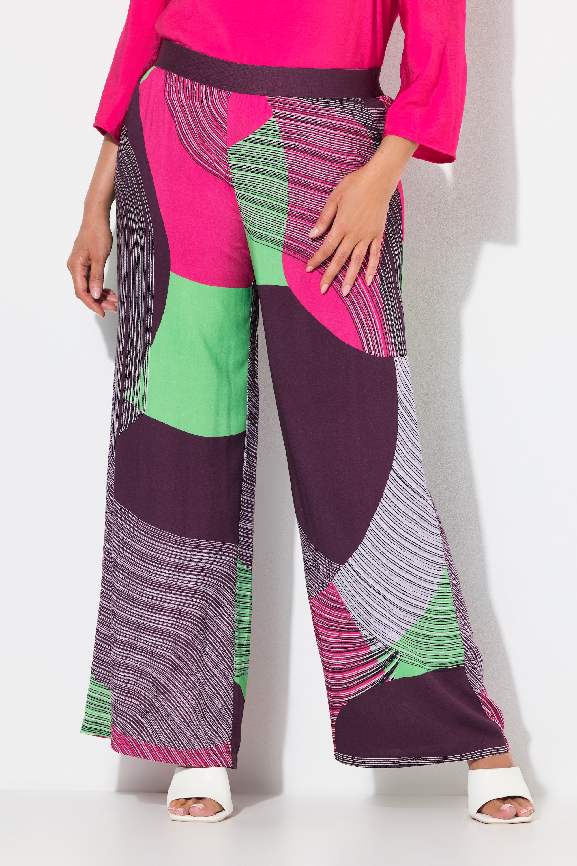 Pantalon imprimé. Jambe large et droite., ULLA POPKEN