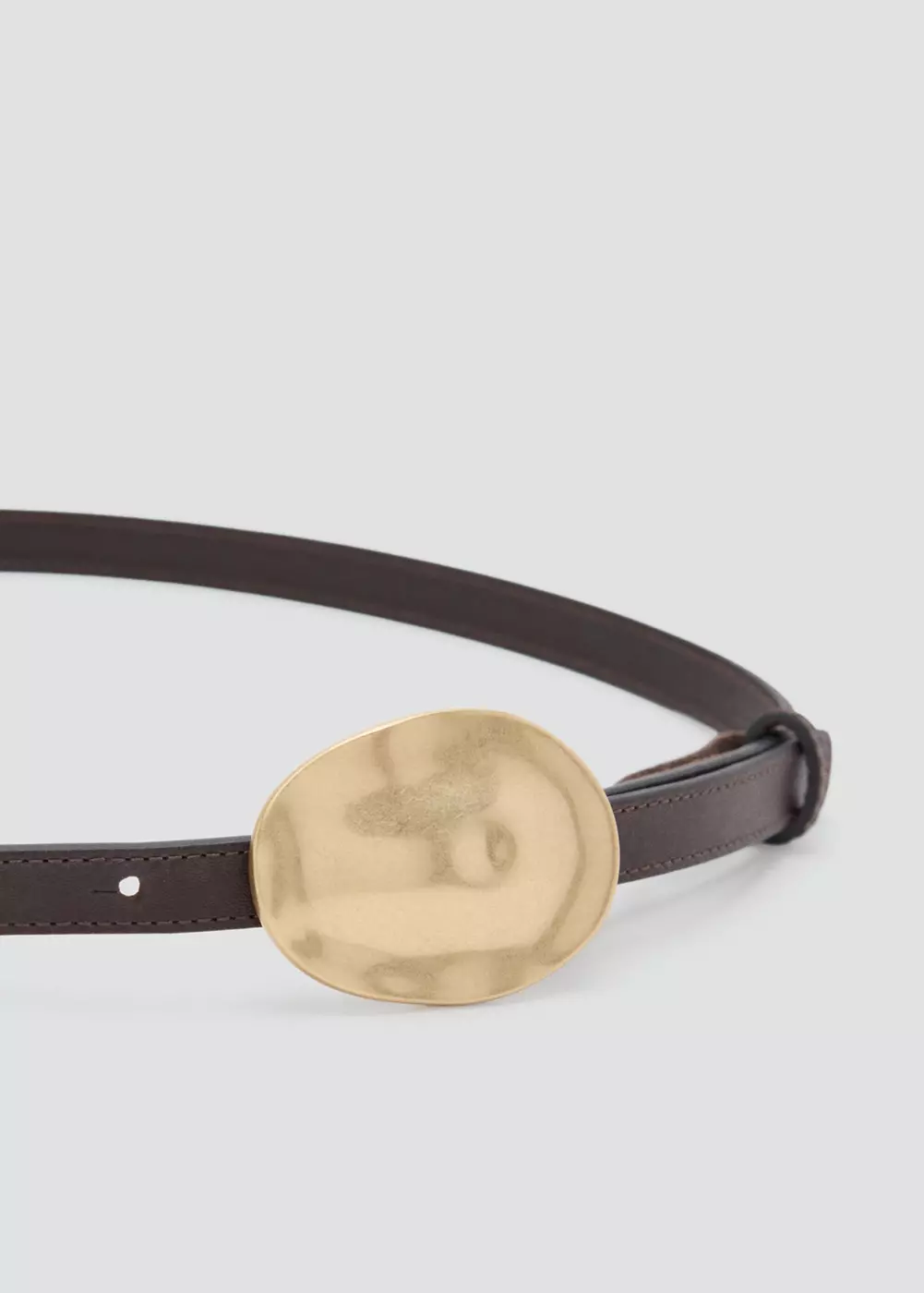 Ceinture cuir boucle relief, MANGO