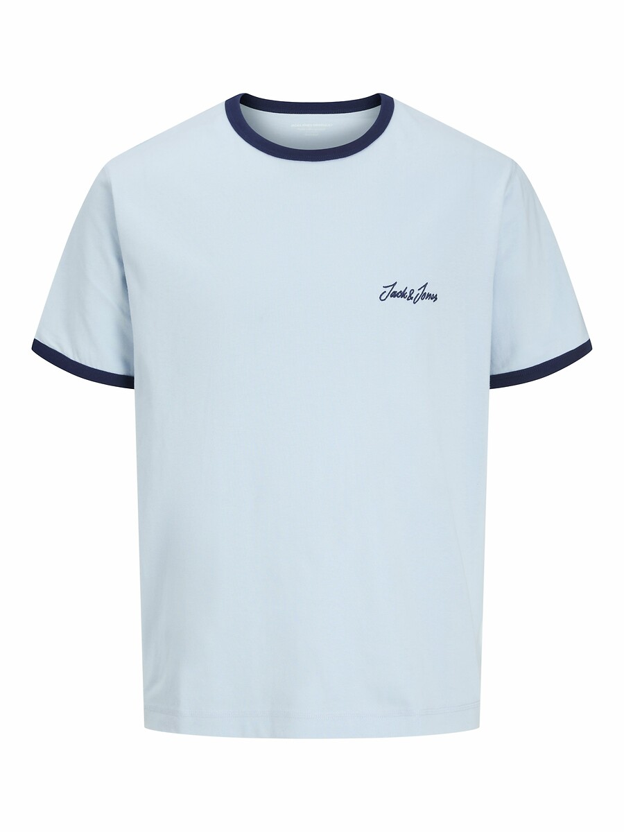 Short Sleeved T-Shirt with Contrasting Collar, JACK & JONES
