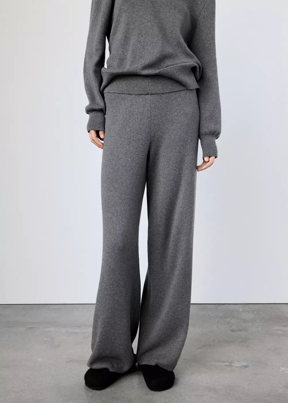 Pantalon droit en 100 % coton doux, MANGO