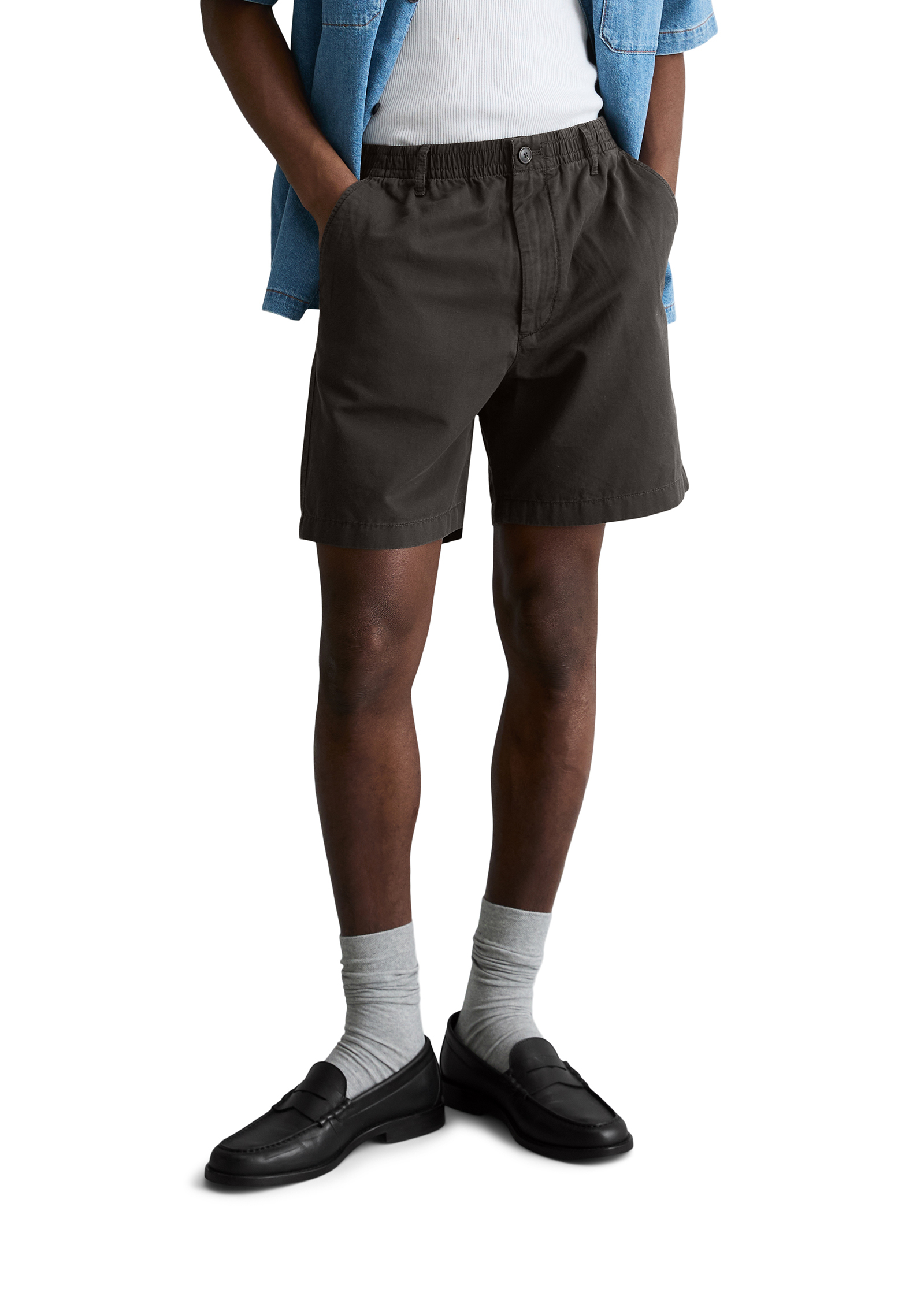 Short modèle Filip relaxed en coton bio et en lin, MARC O’POLO DENIM