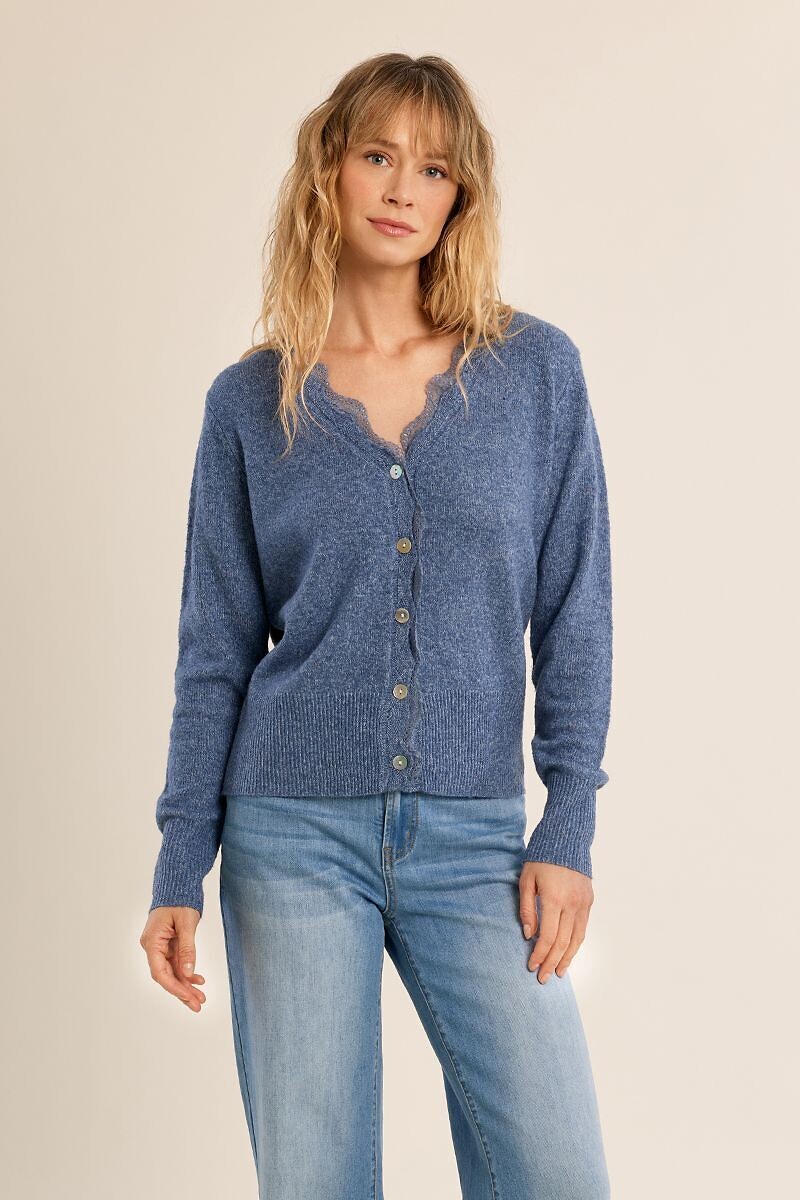 Gilet maniche lunghe con collo a V, MOLLY BRACKEN