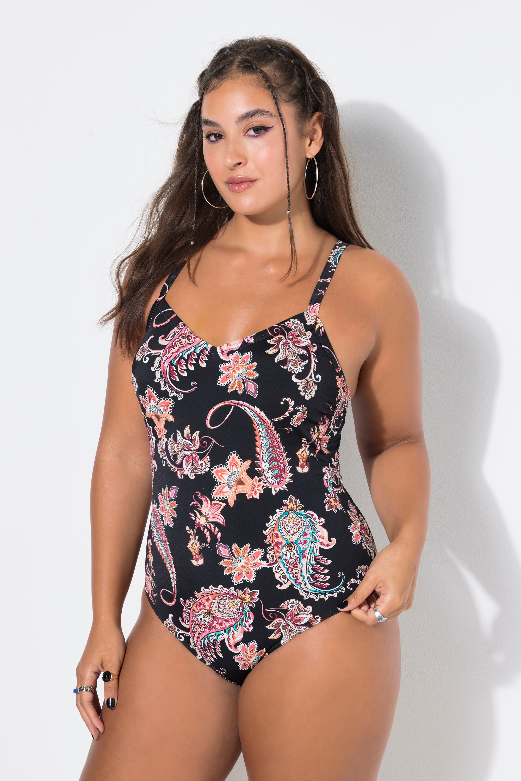Maillot de bain motif cachemire avec bonnets, STUDIO UNTOLD