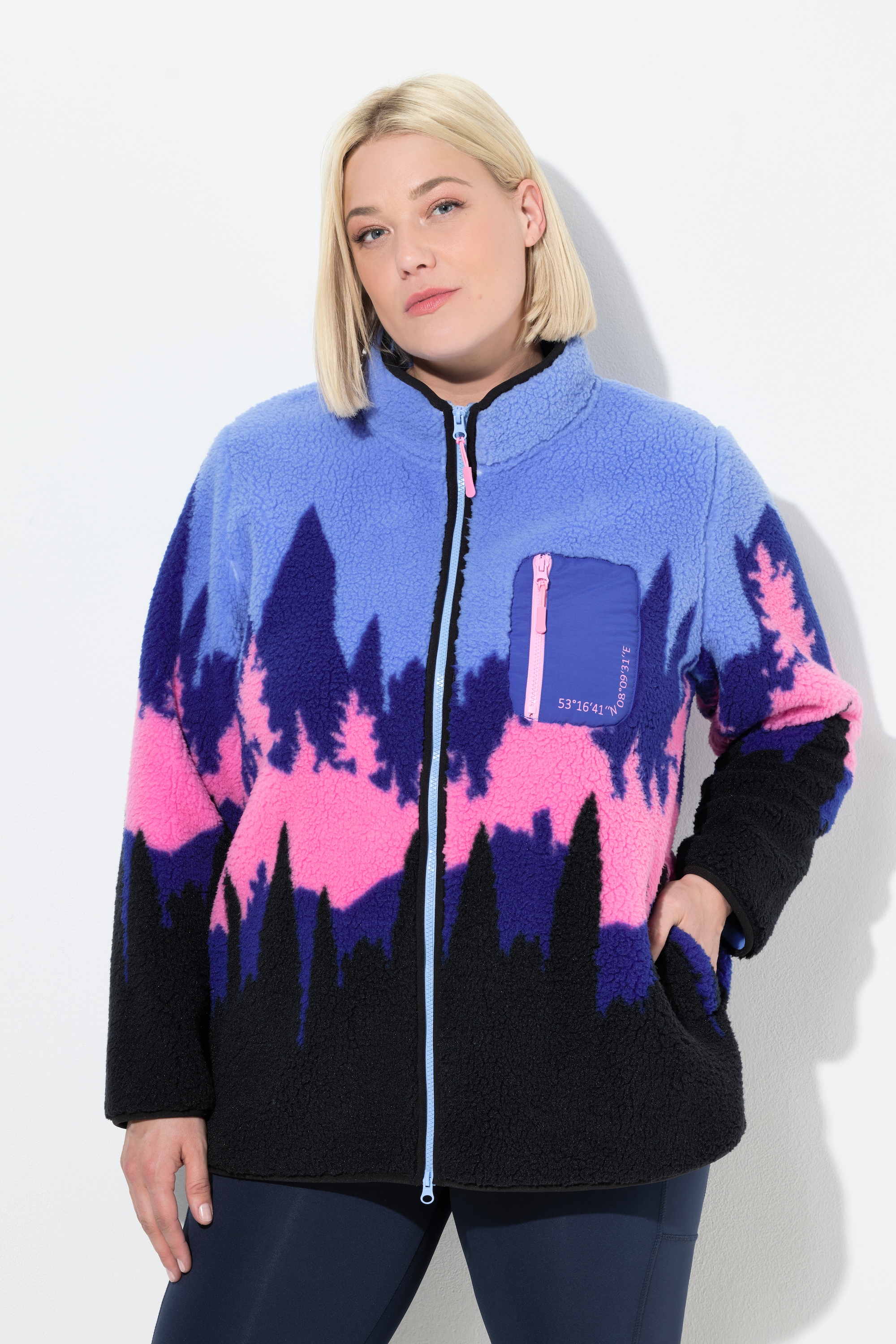 Veste en polaire motif montagne, ULLA POPKEN