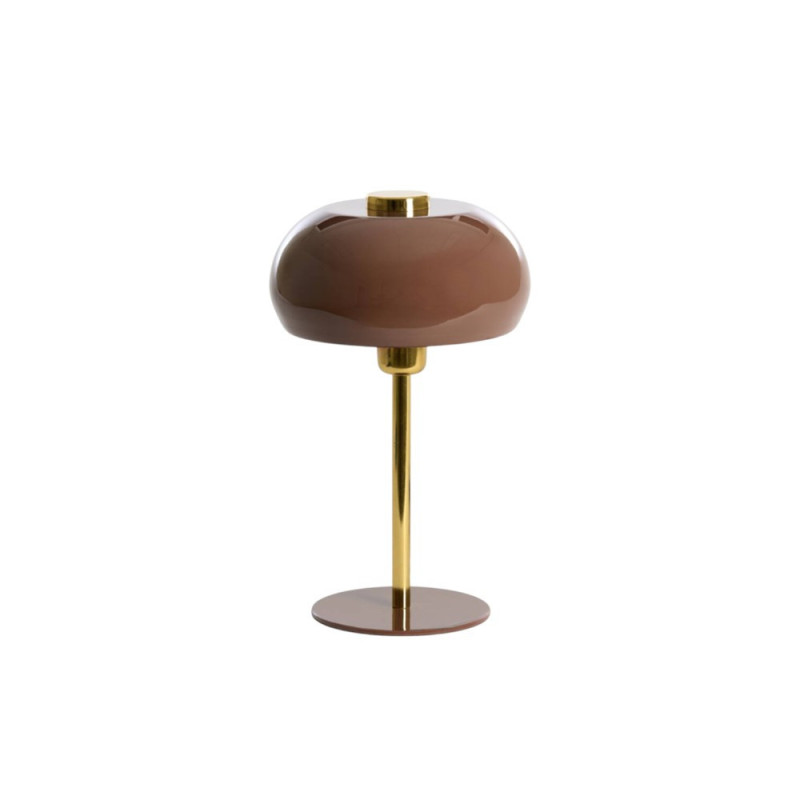 Lampe à poser brun brillant et doré Surin, MILLUMINE