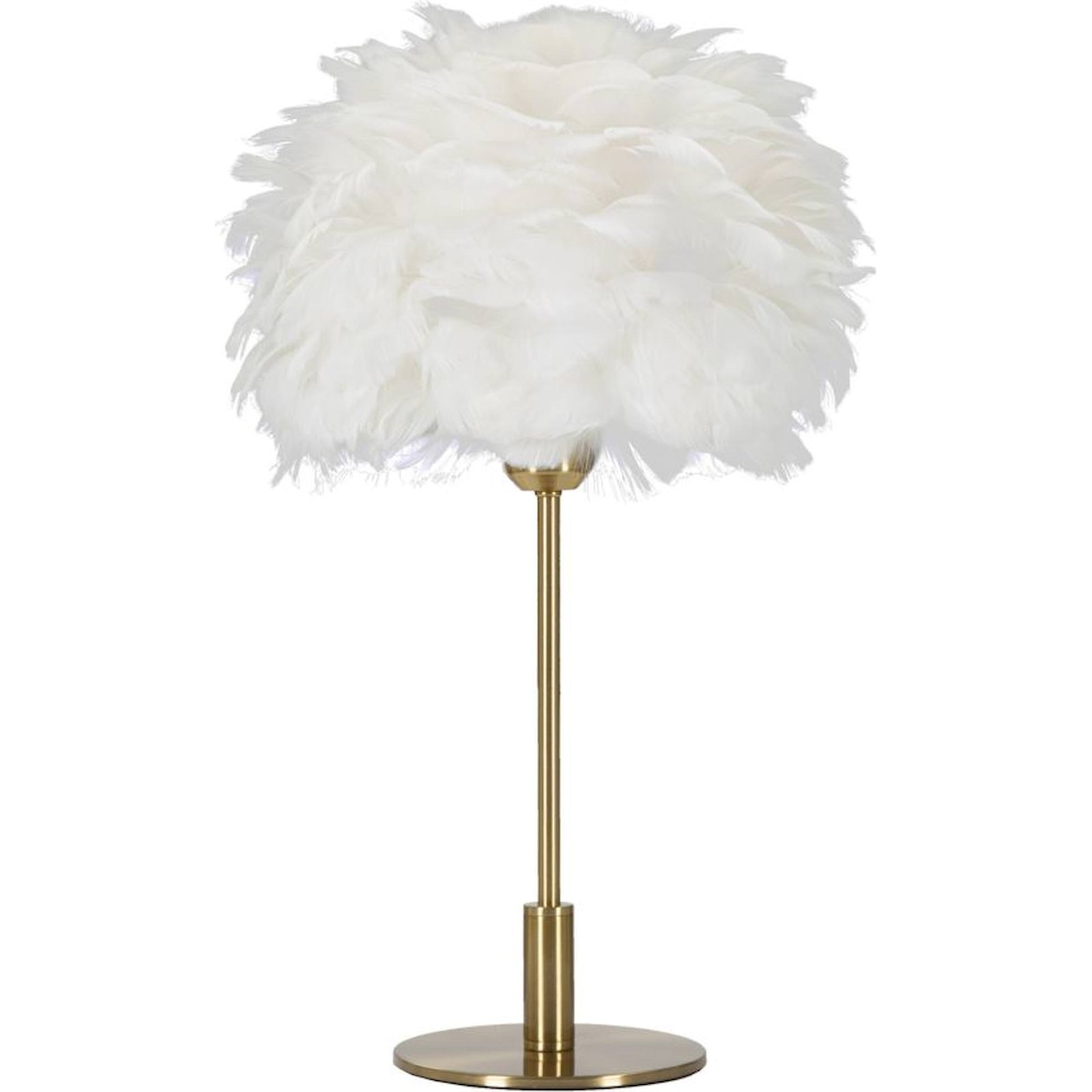 Lampe à poser pied en fer abat-jour plumes GLAM, RECOLLECTION