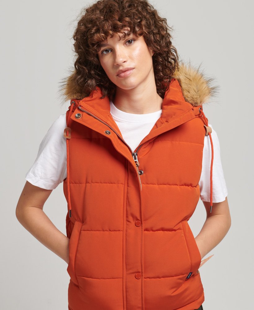Veste sans manches en imitation fourrure Everest, SUPERDRY