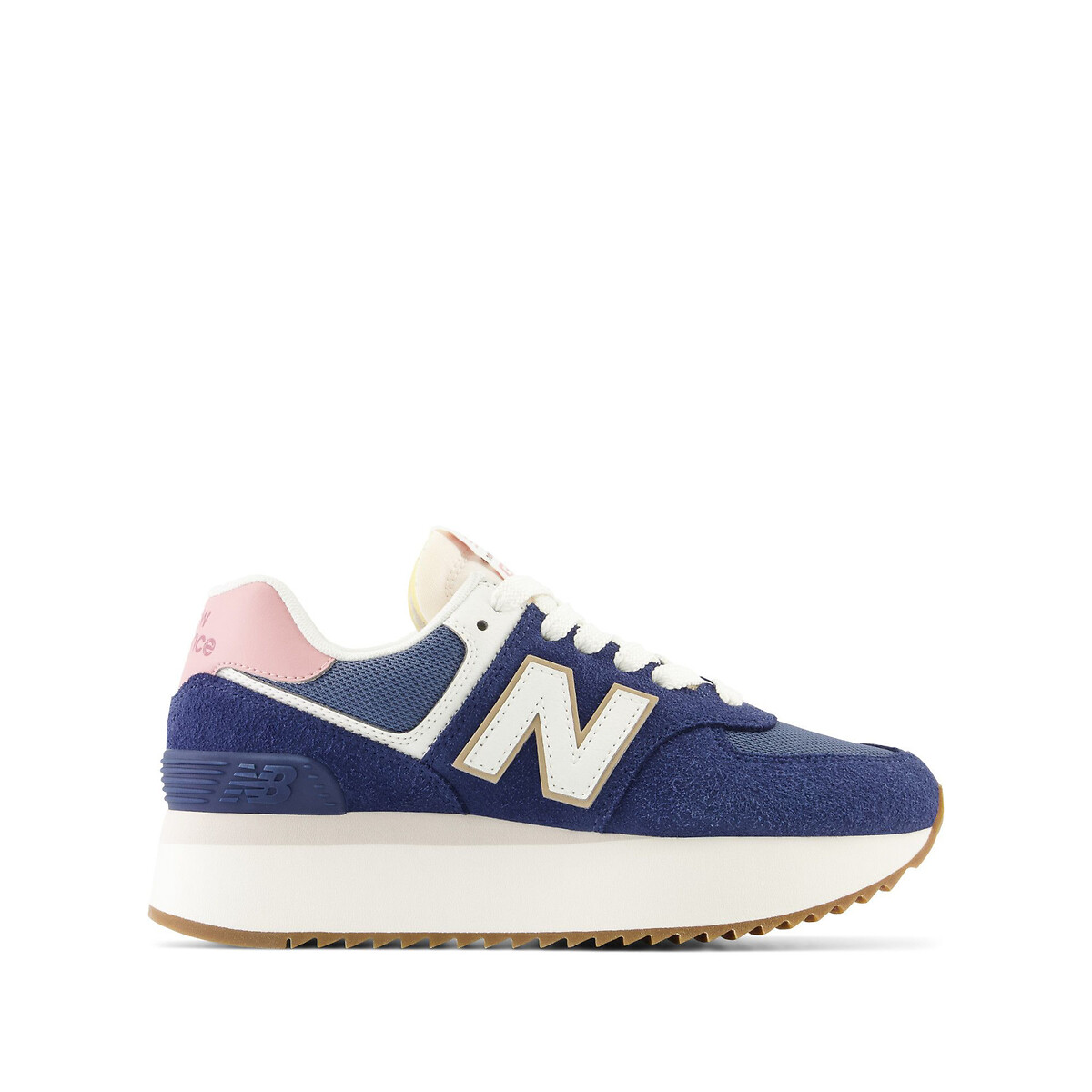 Wl574 suede trainers navy New Balance La Redoute