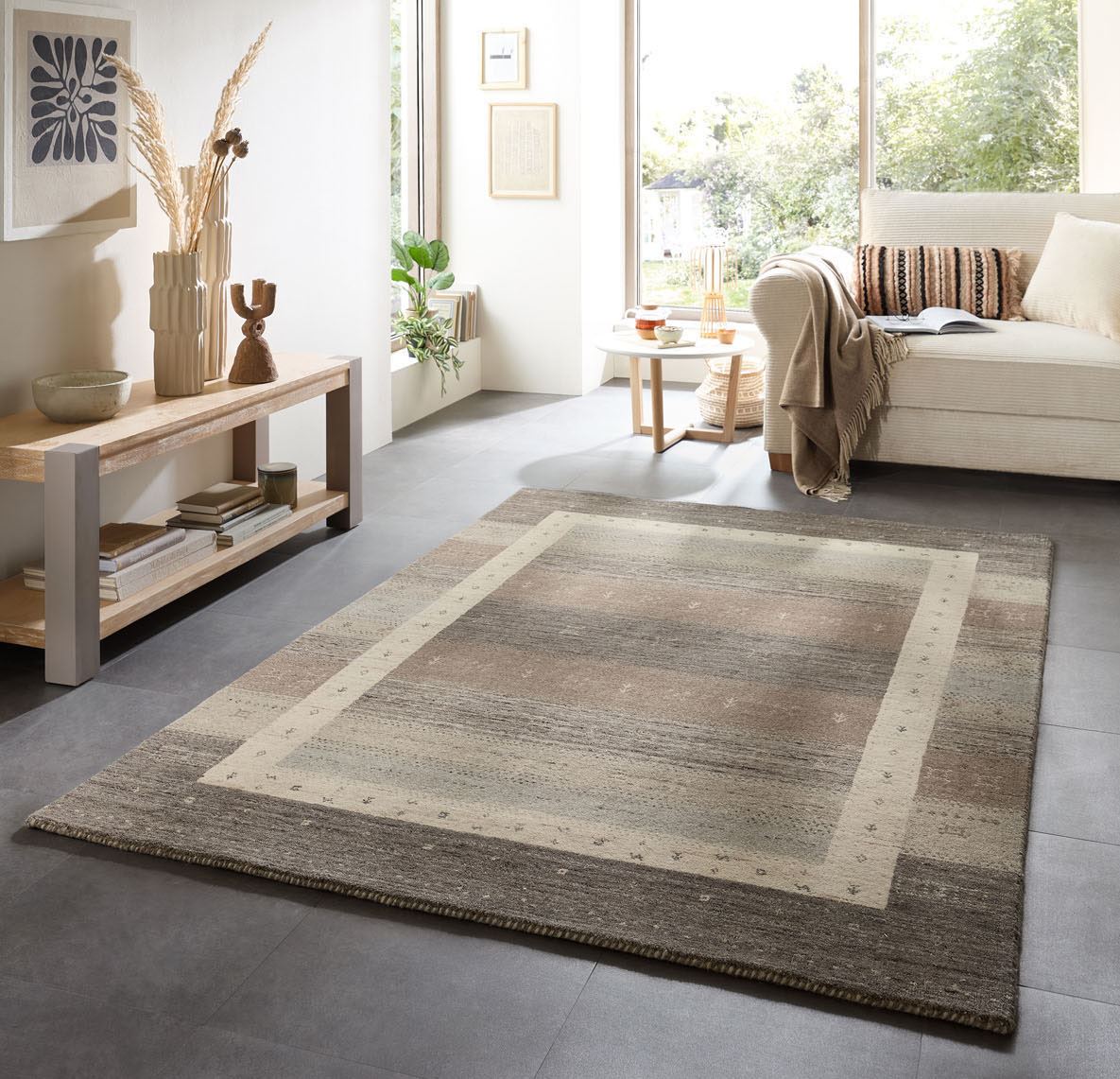 Tapis de salon tissé main en laine - MEMU, THEKO