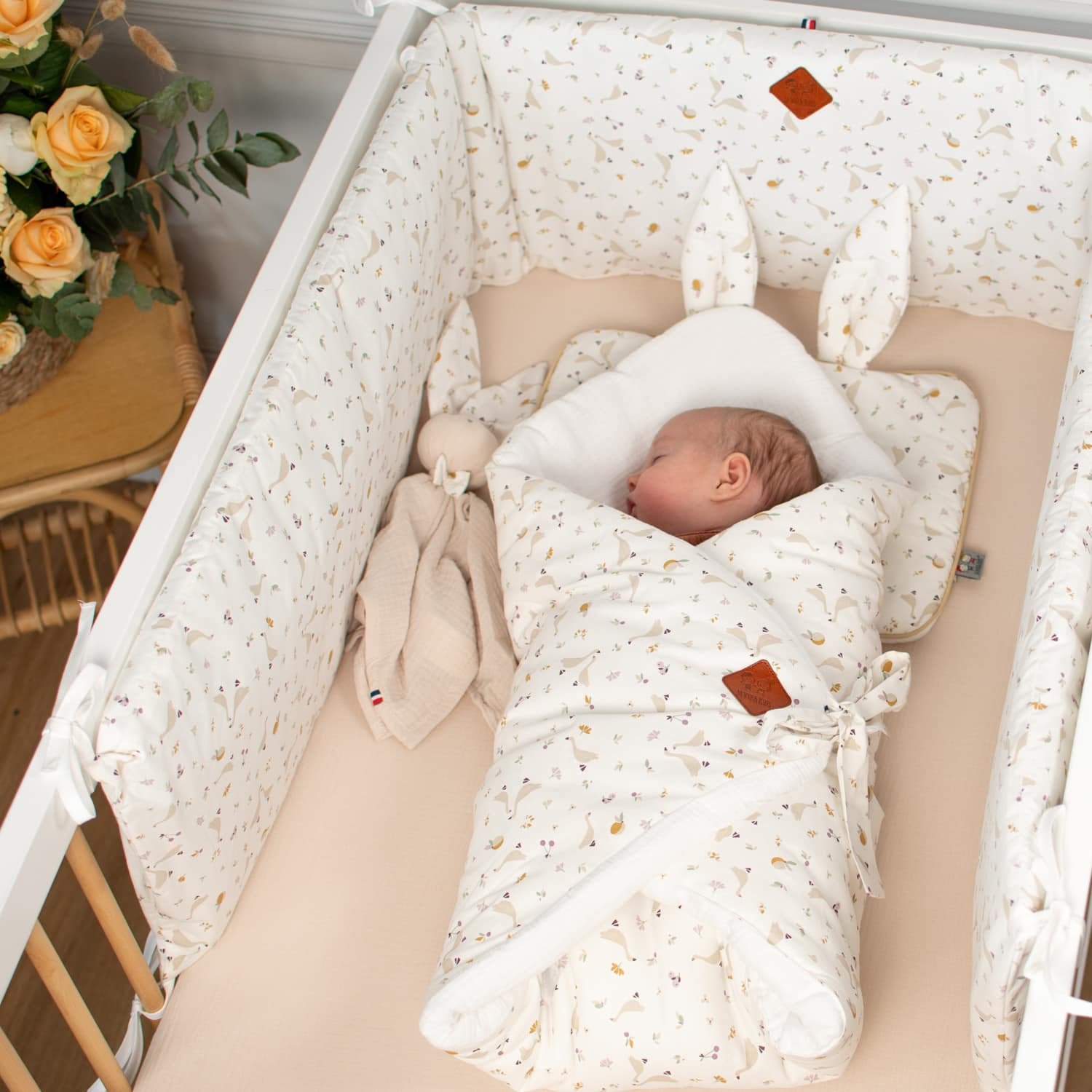 Gigoteuse Bébé 0-6 Mois Tog 1 - 100% Coton - 3 Positions De Bras Réglables - Fermeture Éclair Double Sens - Rose