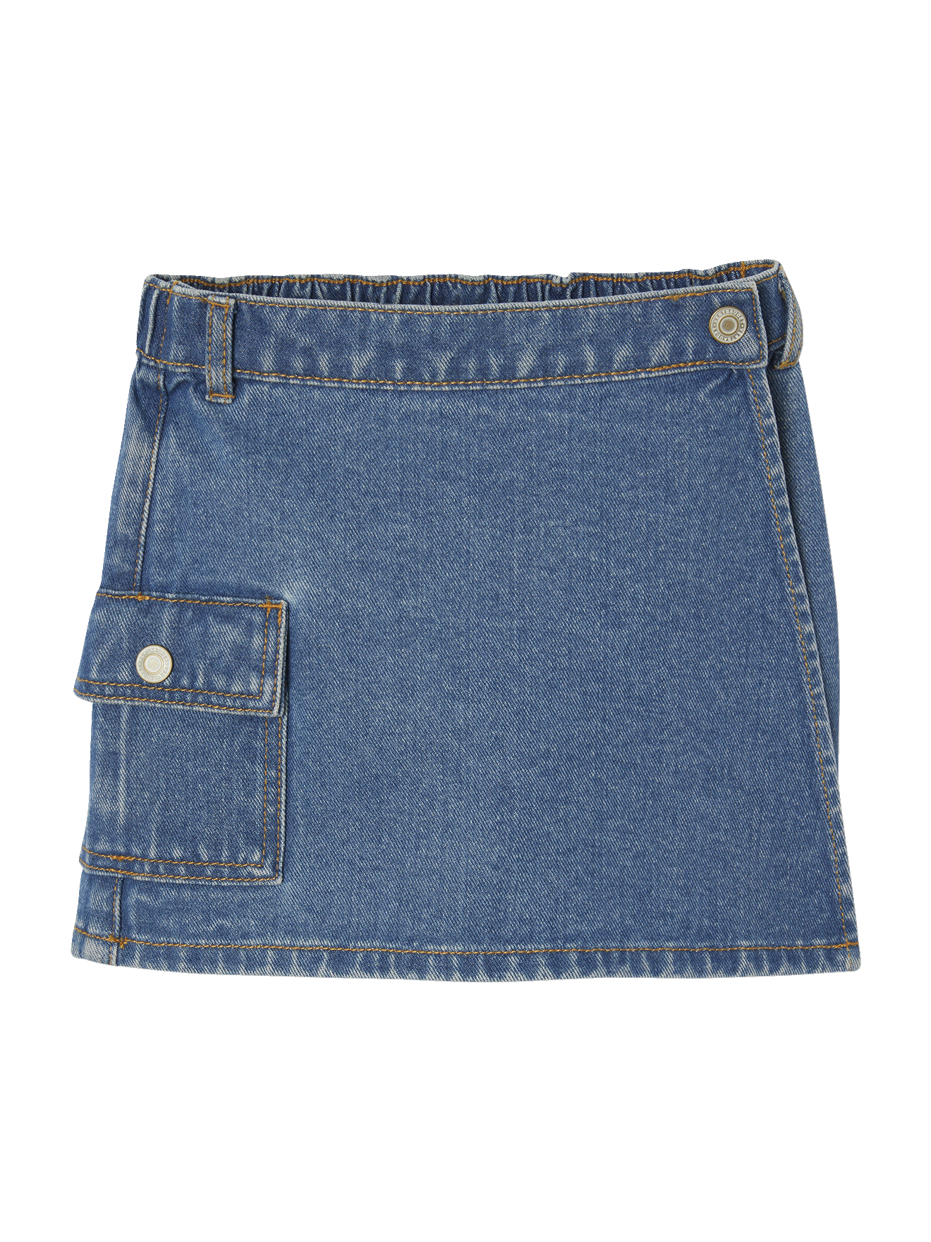 VERTBAUDET Jupe En Jean Boutonnée Fille - Taille Ajustable, Forme Trapèze
