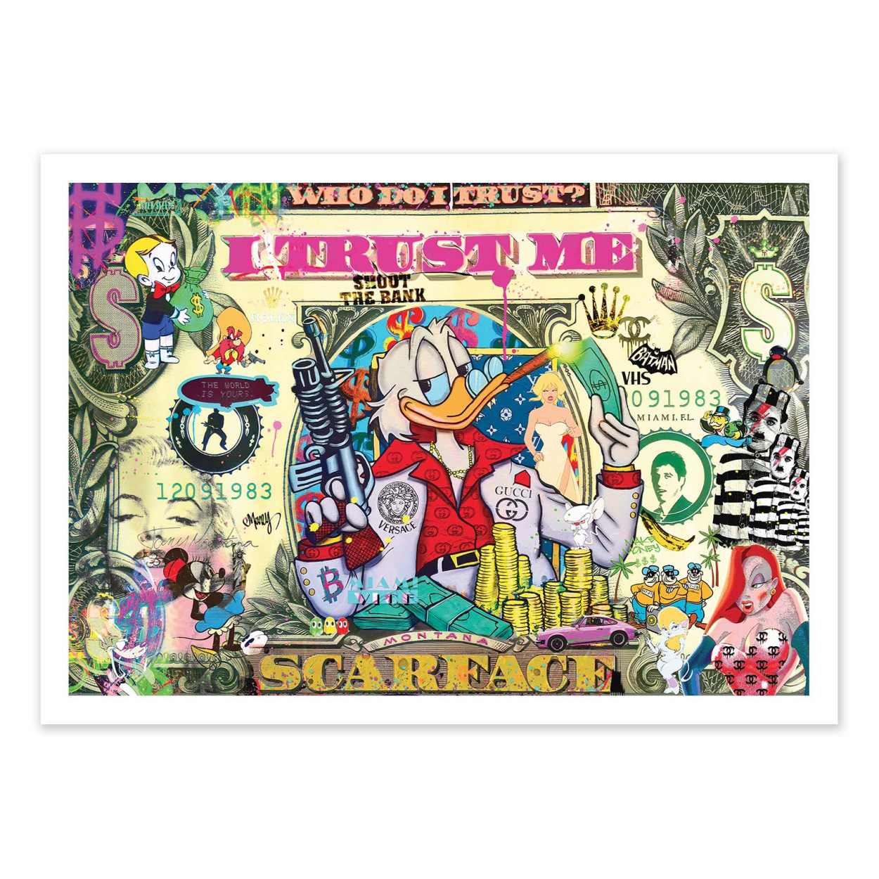 Affiche d'art - Scarface Scrooge All star - Pablo Costa, WALL EDITIONS