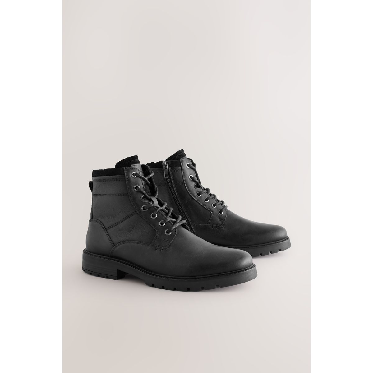 Bottes zippées doublées de peau lainée, NEXT