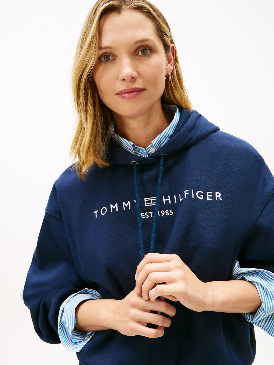 Sweat à capuche avec logo, TOMMY HILFIGER