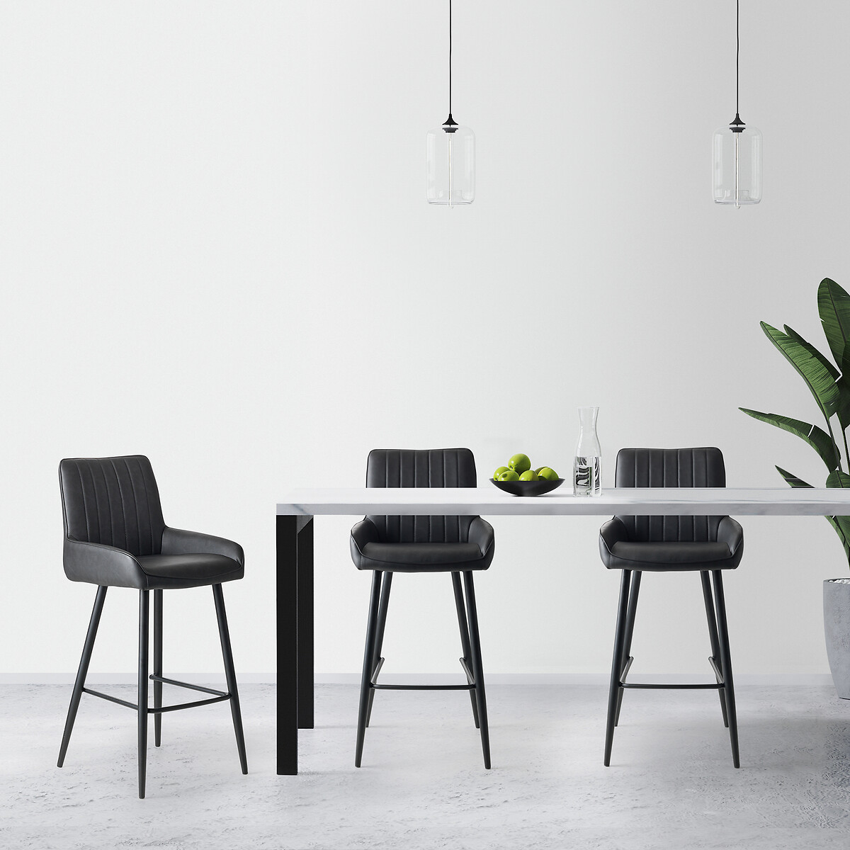 Marylebone Leather Bar Stool, SO'HOME