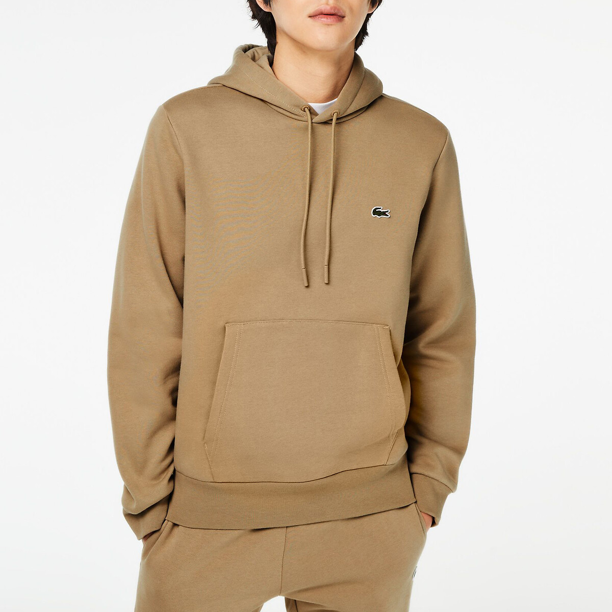 embroidered logo hoodie in cotton mix