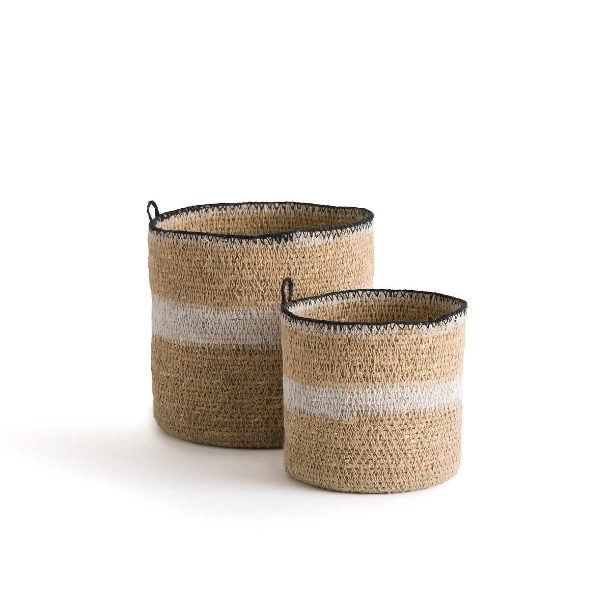 Set of 2 Saski Woven Straw Wall Baskets