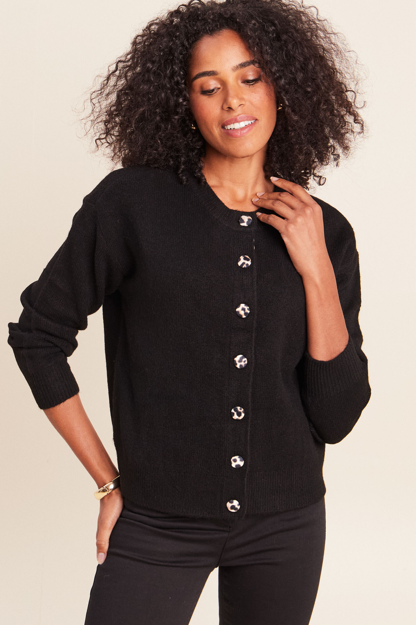 Gilet droit mi-long col rond, BREAL