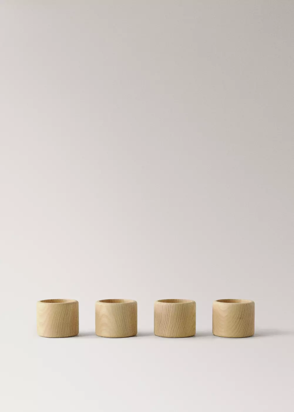 Lot 4 porte-serviettes en bois de frêne, MANGO HOME