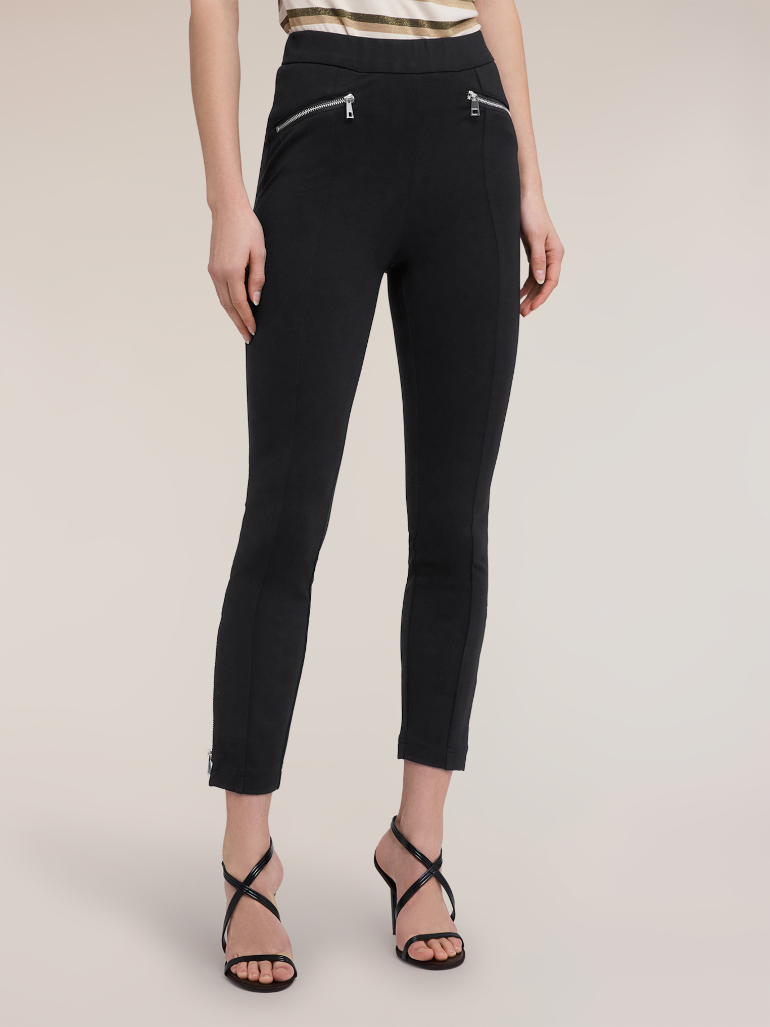 Pantalon slim en point de Milan, MOTIVI