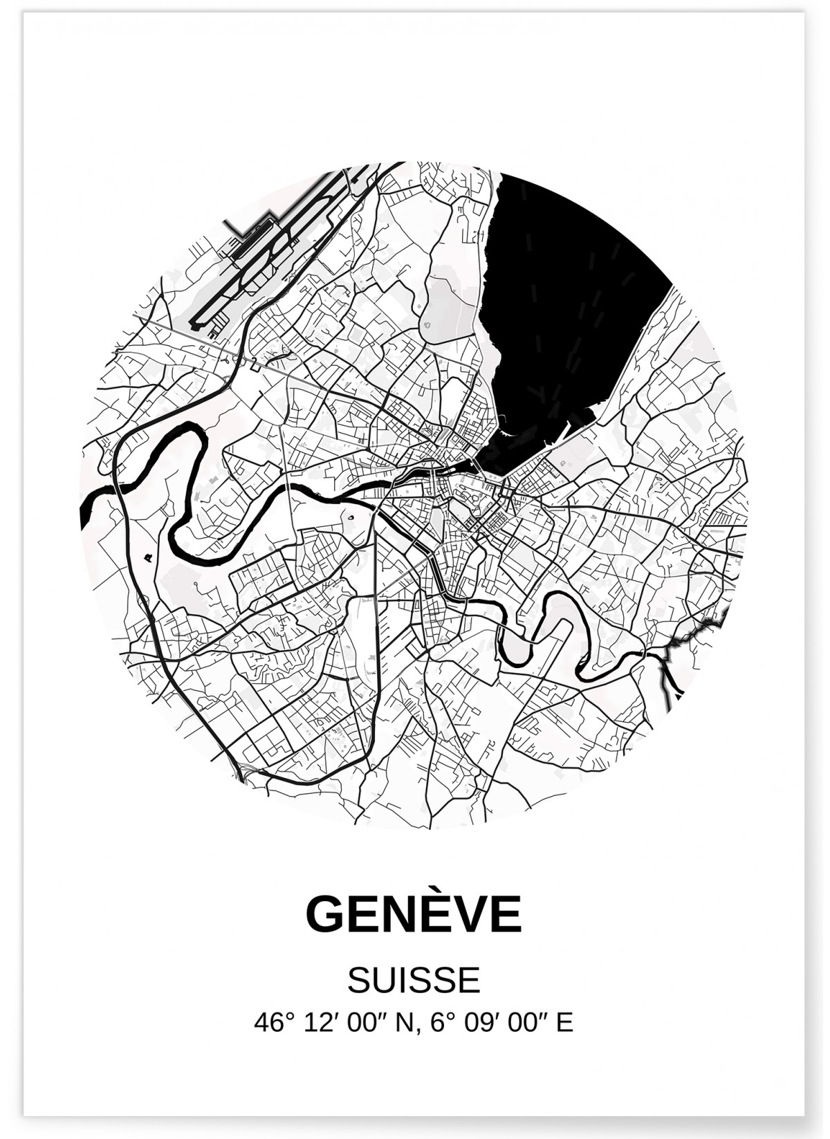 Affiche Carte Genève, L'AFFICHERIE