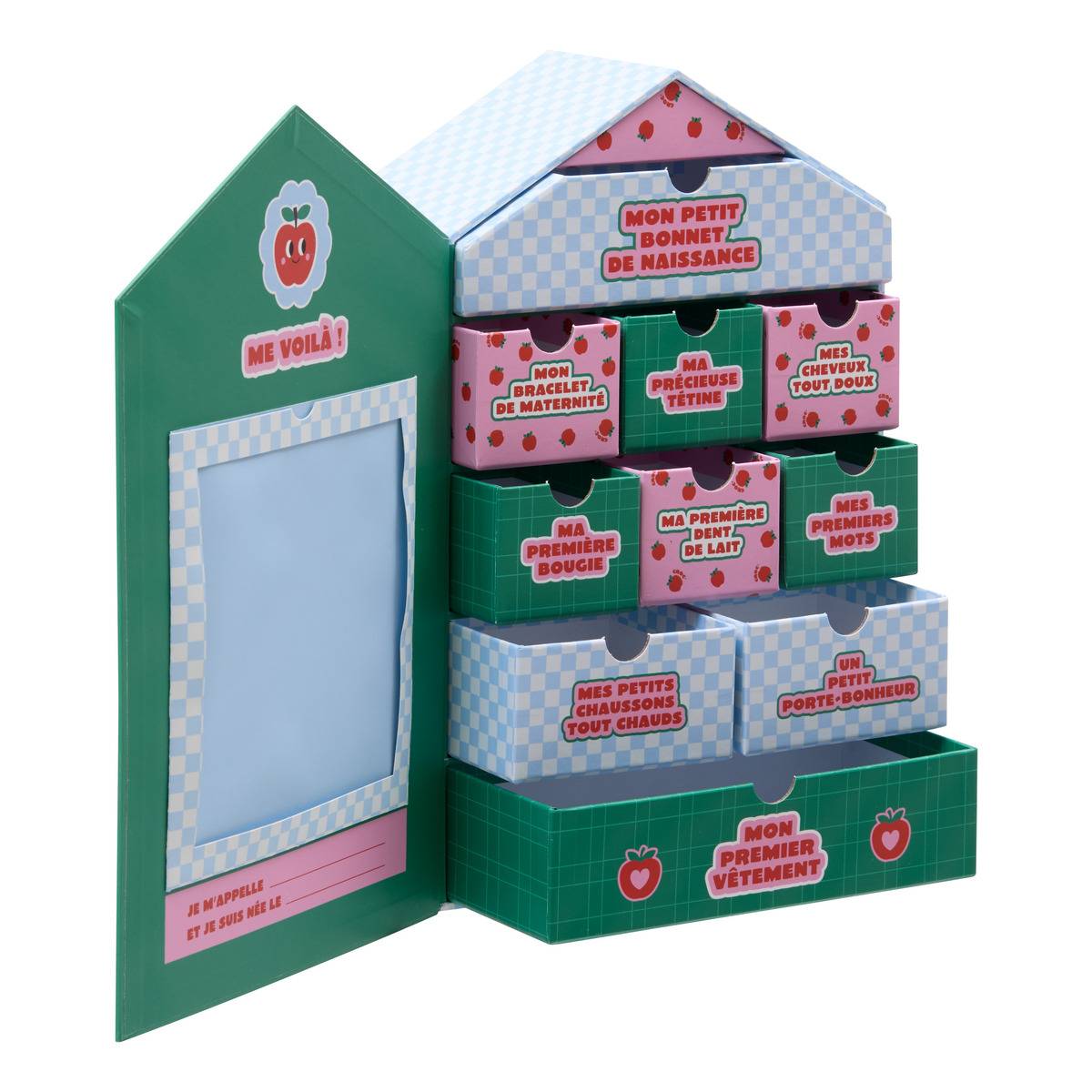 Coffret souvenir de naissance 10 tiroirs CHA CHA POP, ATMOSPHERA FOR KIDS