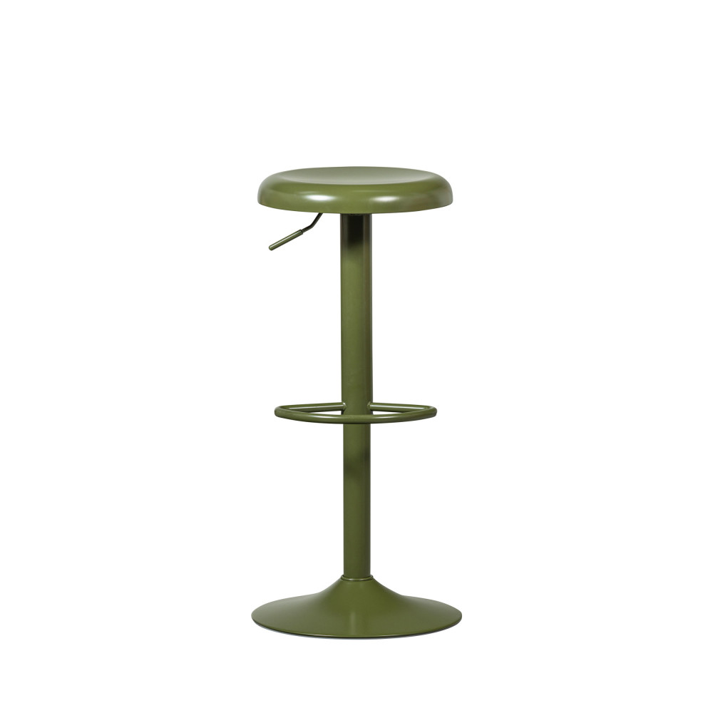 Tabouret de bar réglable en métal H61-81cm- ISAAC, WOOOD