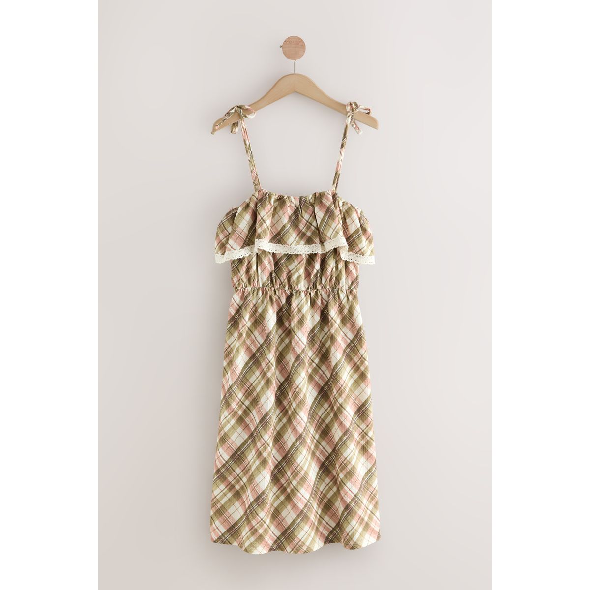 Robe bandeau mi-longue en jersey à volants, NEXT