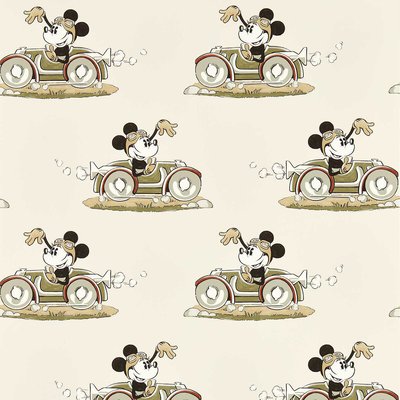 Minnie On The Move Babyccino Wallpaper SANDERSON X DISNEY