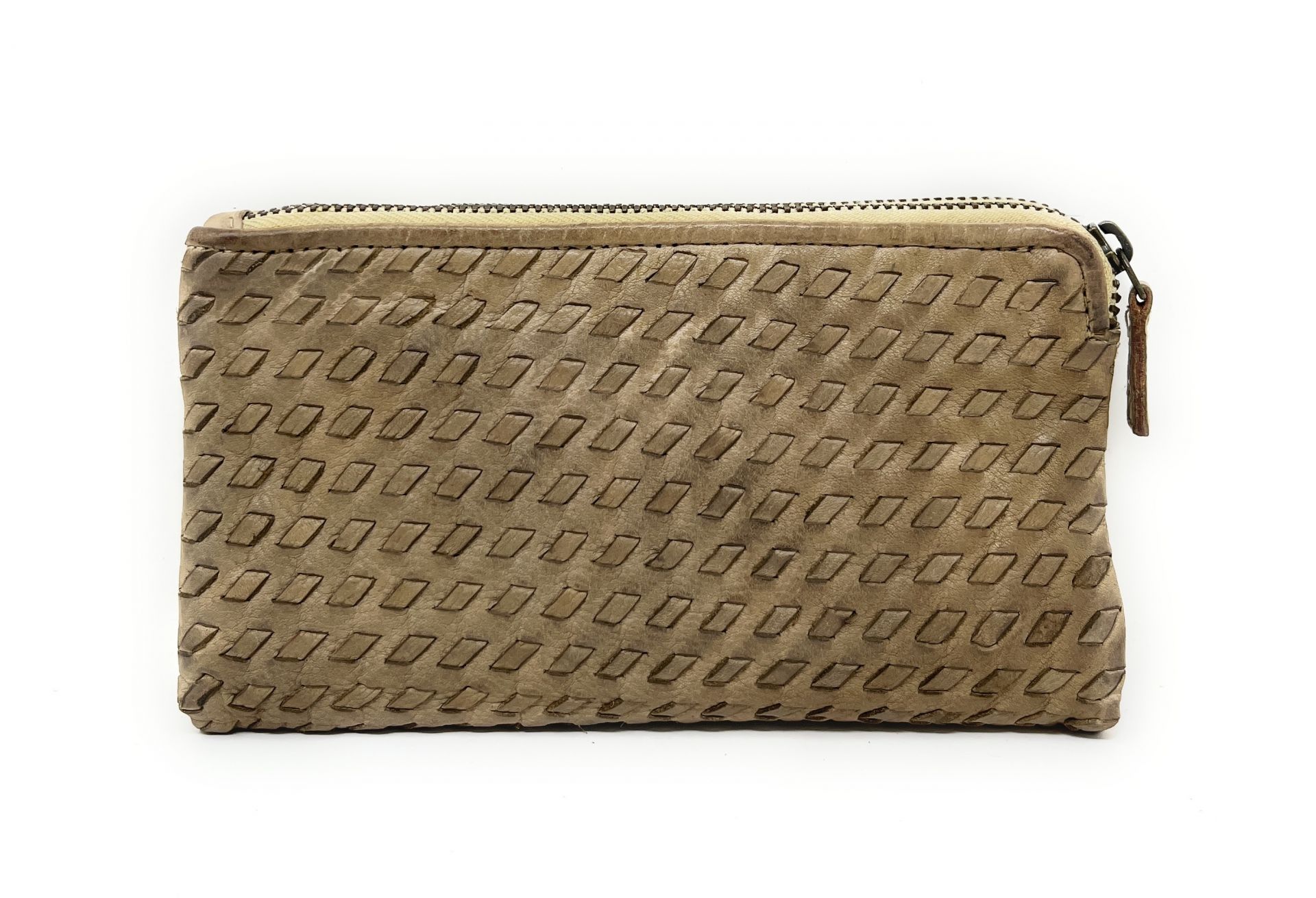 Portefeuille porte-monnaie en cuir tressé SAHARA, OH MY BAG