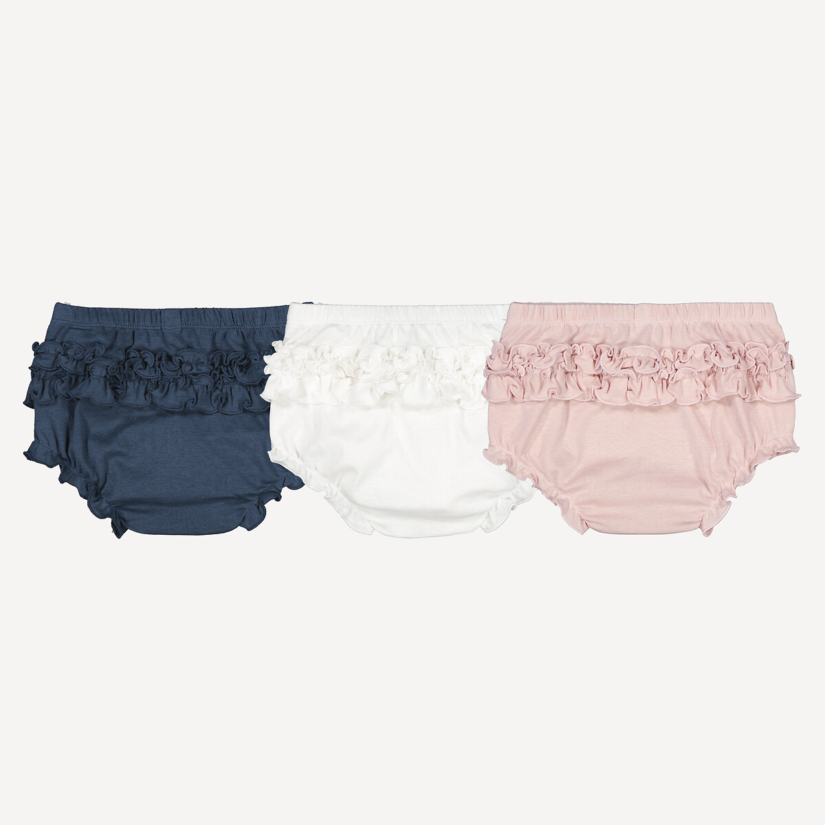 Lot de 3 culottes, volants au dos