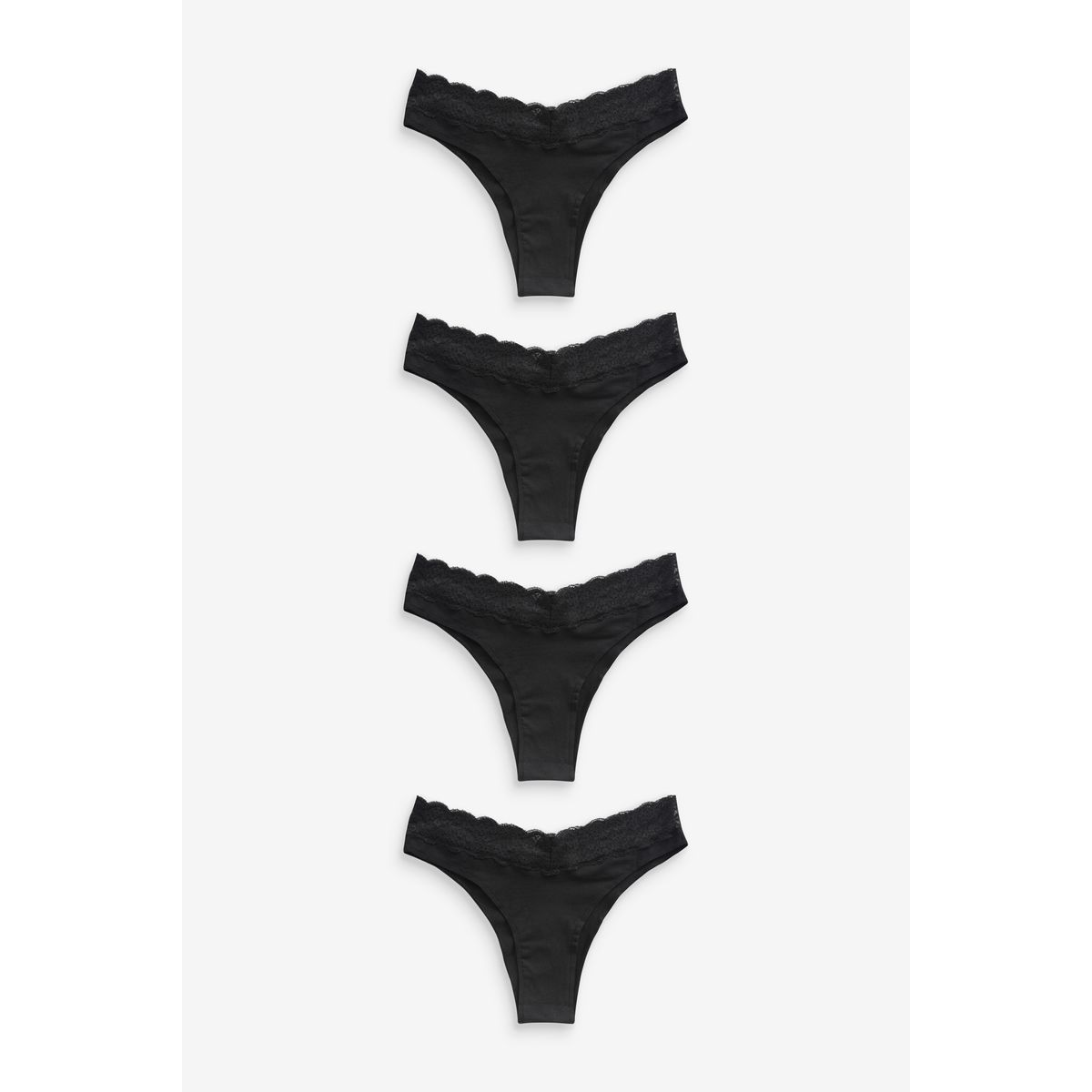 Culottes échancrées et dentelle, lot de 4, NEXT