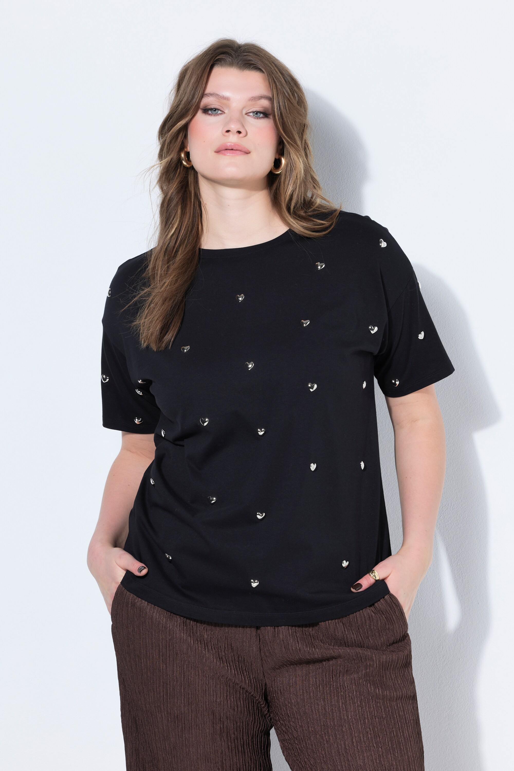 T-shirt oversize, clous cœurs, STUDIO UNTOLD