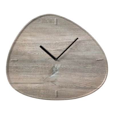 51cm Grey Oak Veneer Tear Wall Clock SO'HOME
