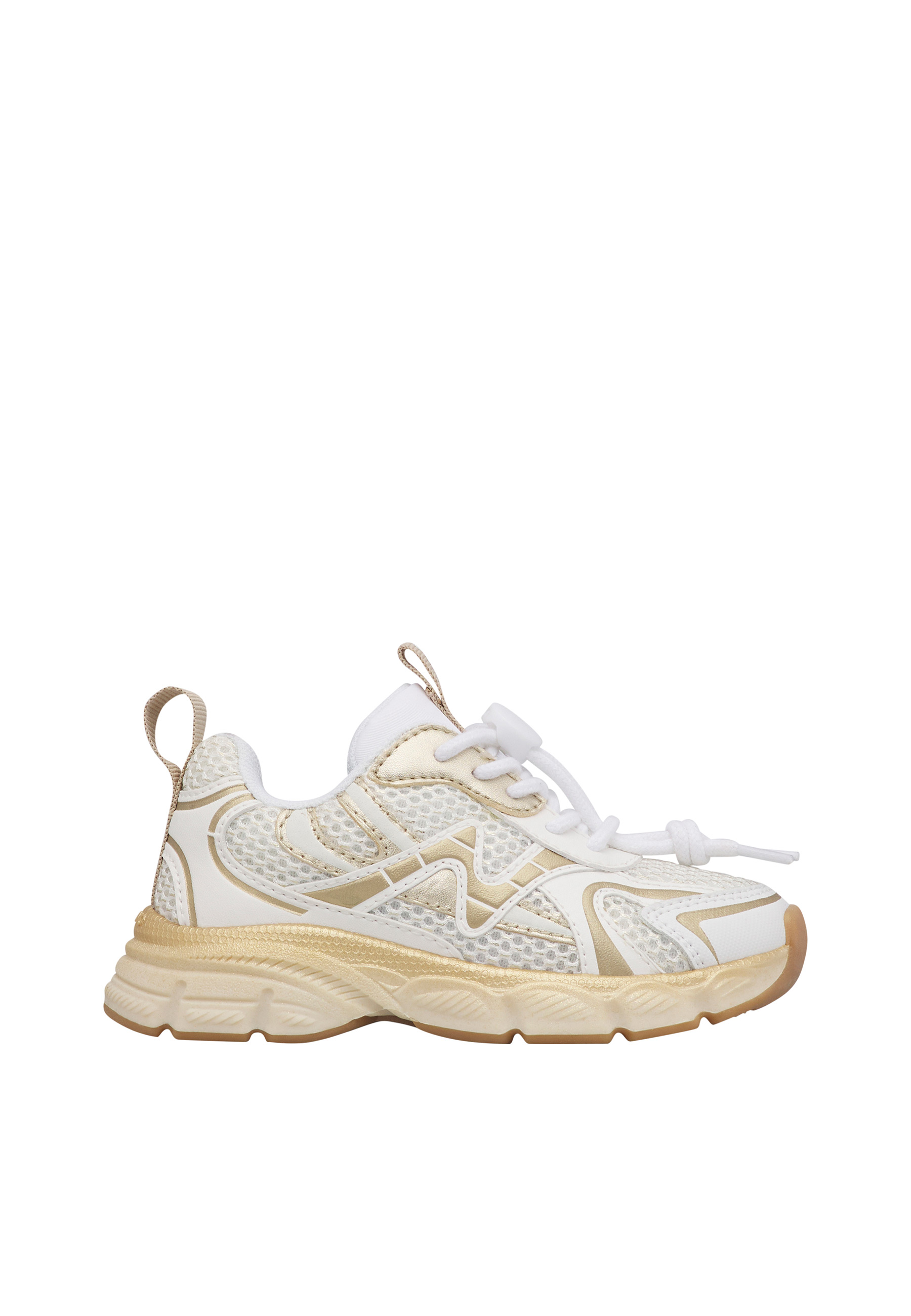 Sneakers en simili cuir et tissu WAVE., NATURINO