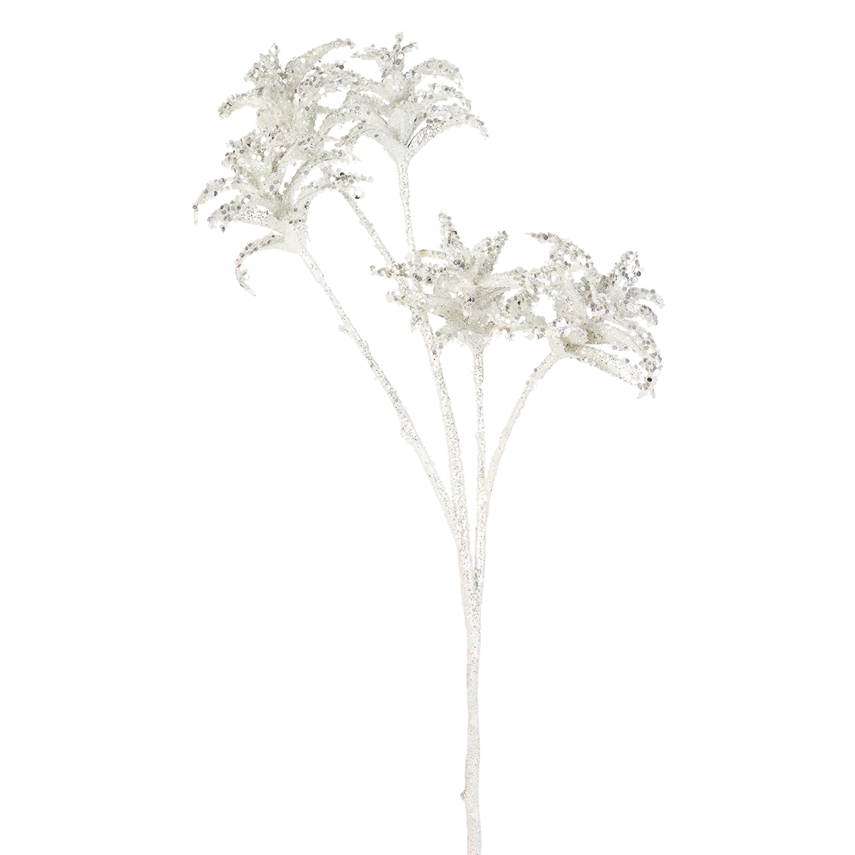 Branche de feuilles de palmier pailletées artificielles H50, SIA DECO