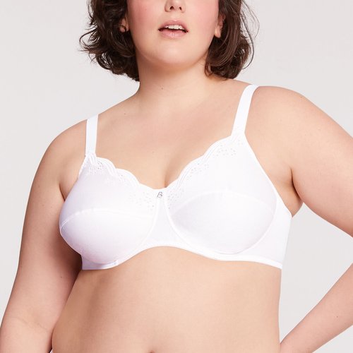 Emily full cup bra in cotton, white, Bestform