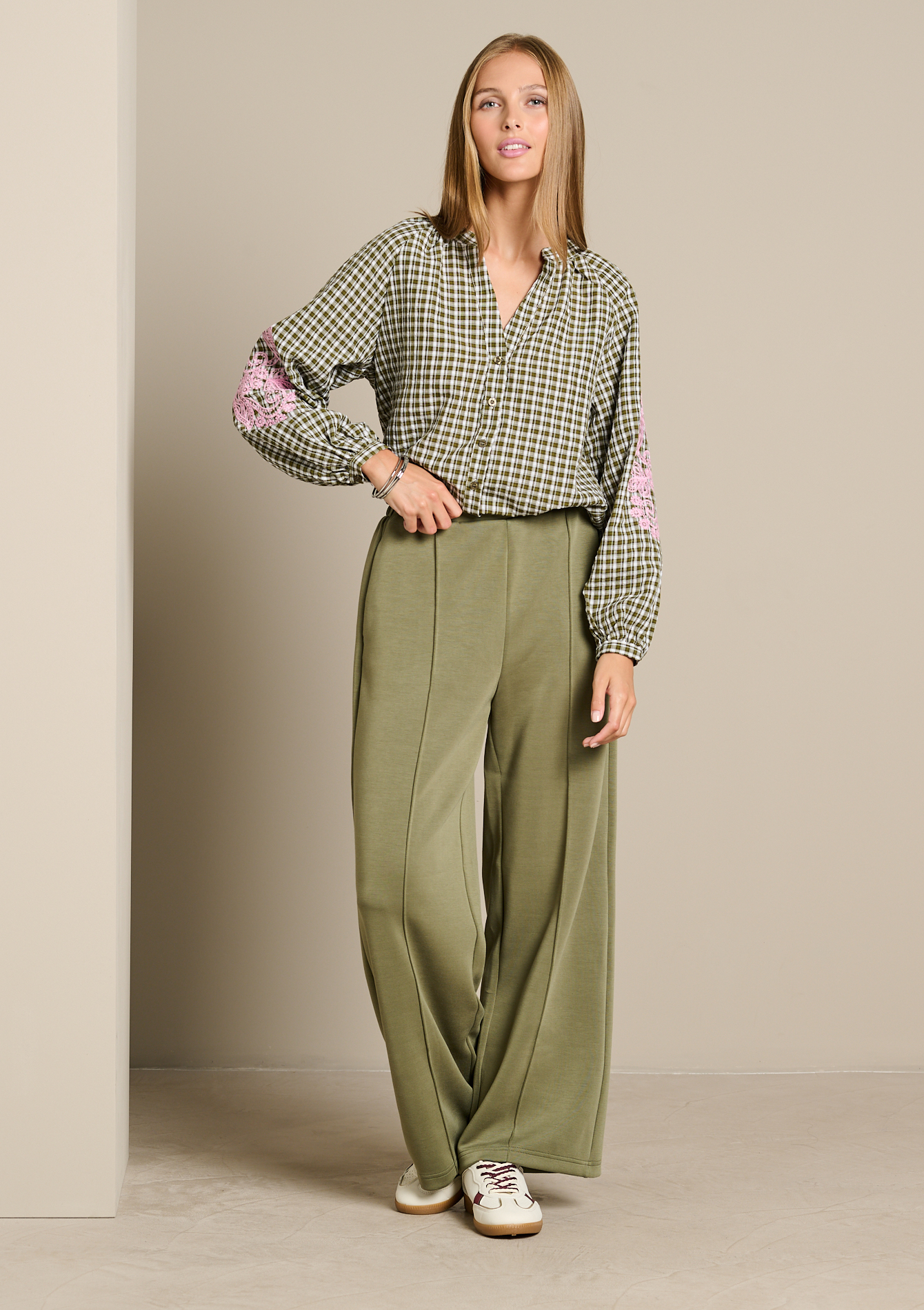 Pantalon modal à nervure devant, LOLALIZA