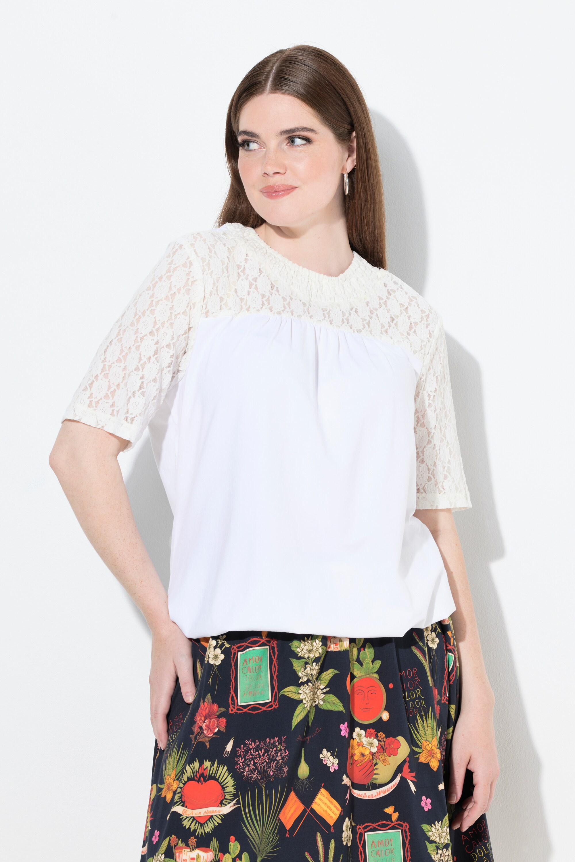 T-shirt col ras du cou et manches courtes, ULLA POPKEN