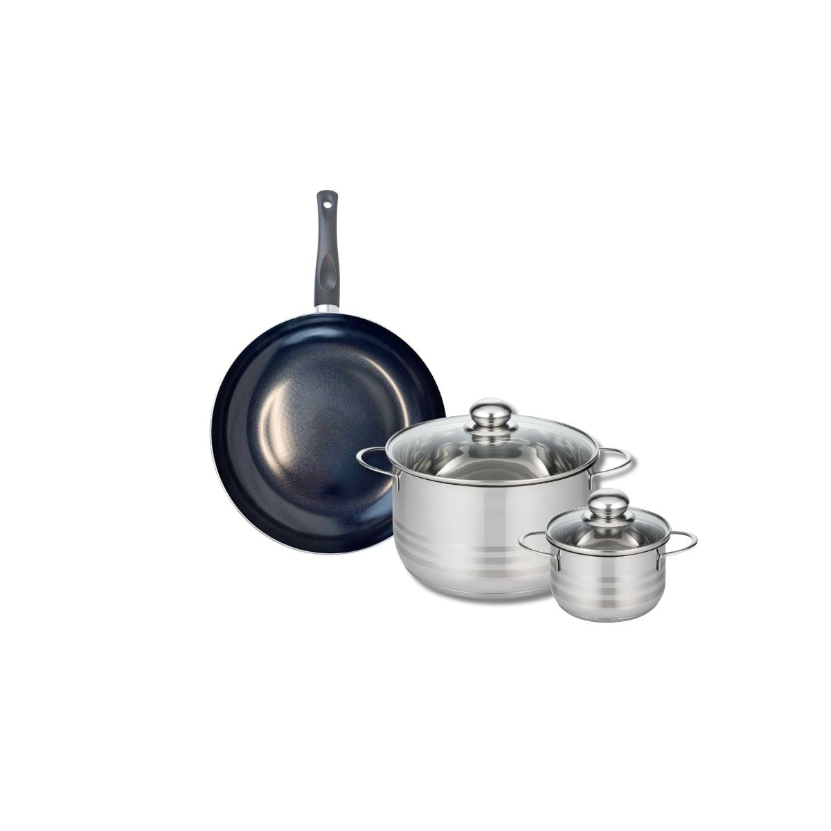 Batterie 1 poêle 24cm + 2 faitouts 12/20cm PRIMA BRILLANT, ELO