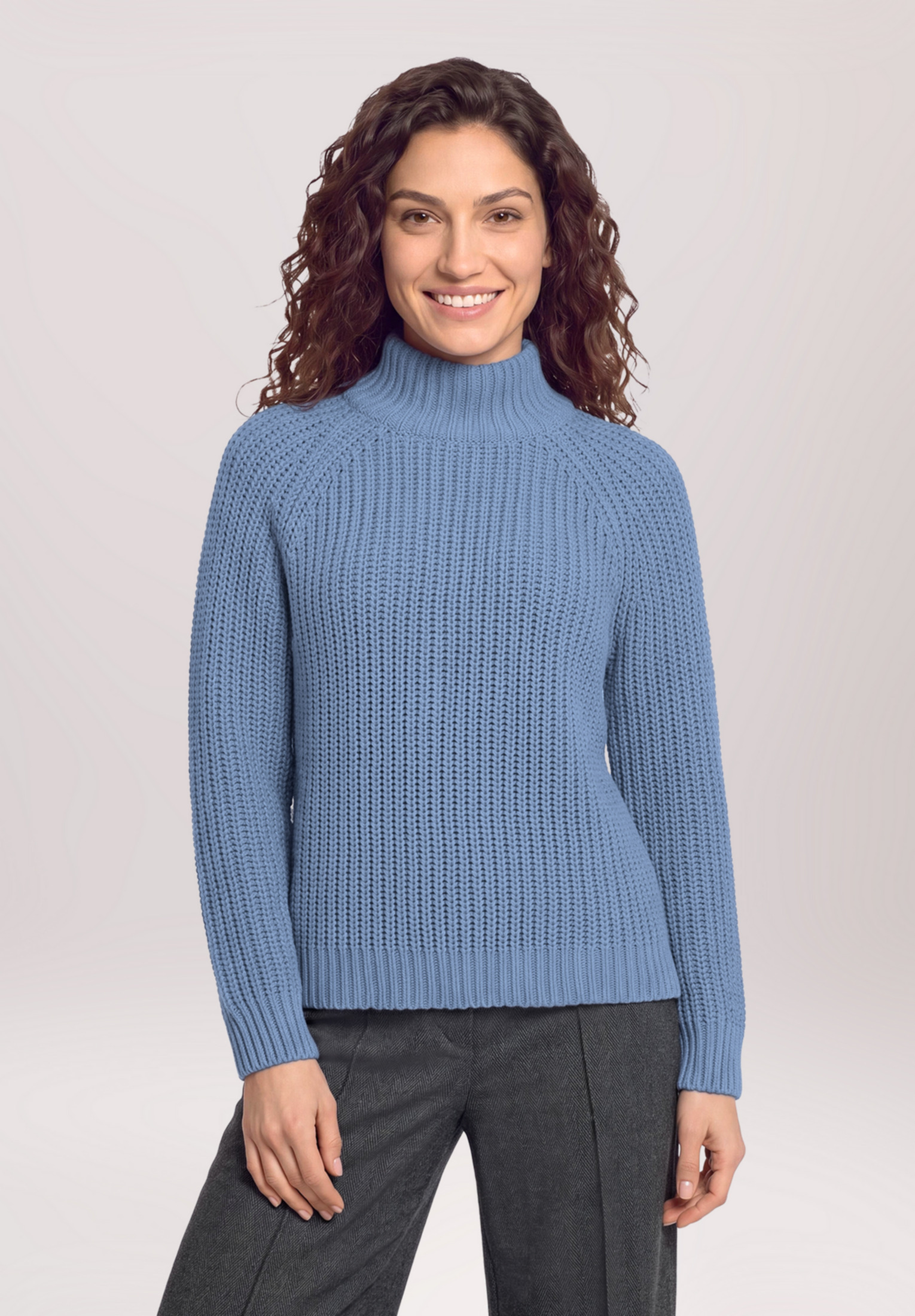 Pull-over en maille à col droit, CARTOON